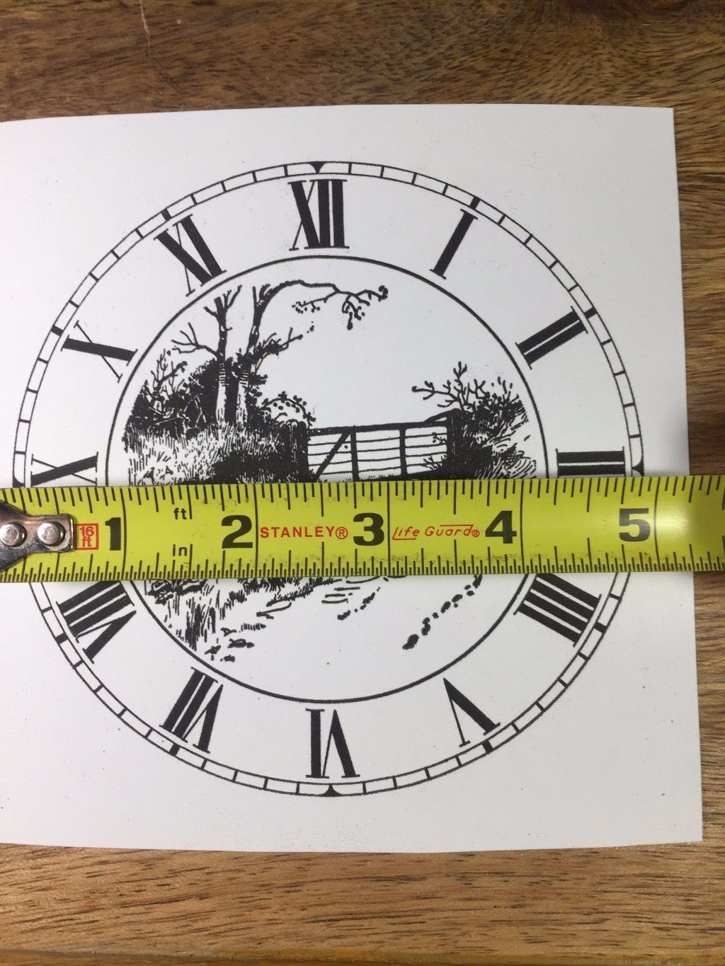 "Old Gate" 5 Inch Paper Clock Dial, Roman Numeral     (Lot 159)