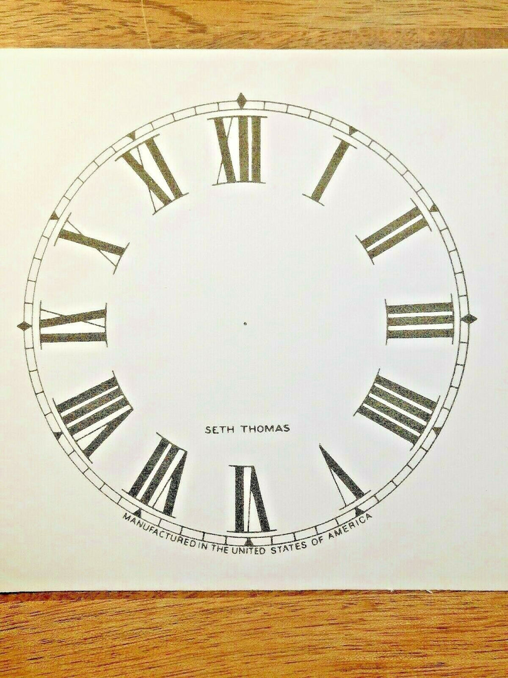 4 1/2" Seth Thomas Clock Paper Dial, Roman Numeral                (Lot 186)