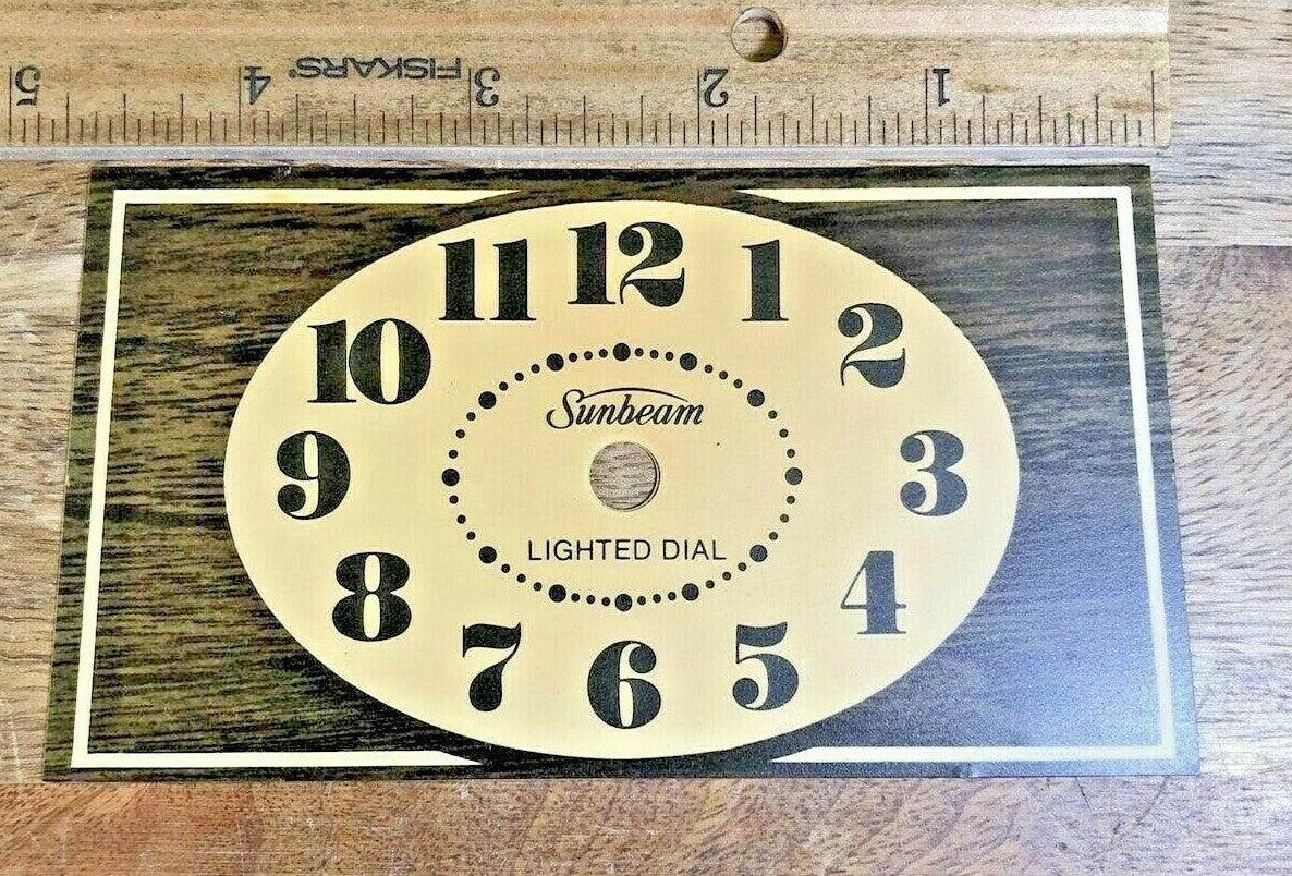 Vintage Sunbeam Electric Clock Dial Pan, Made of Paper Cardstock (K5689)