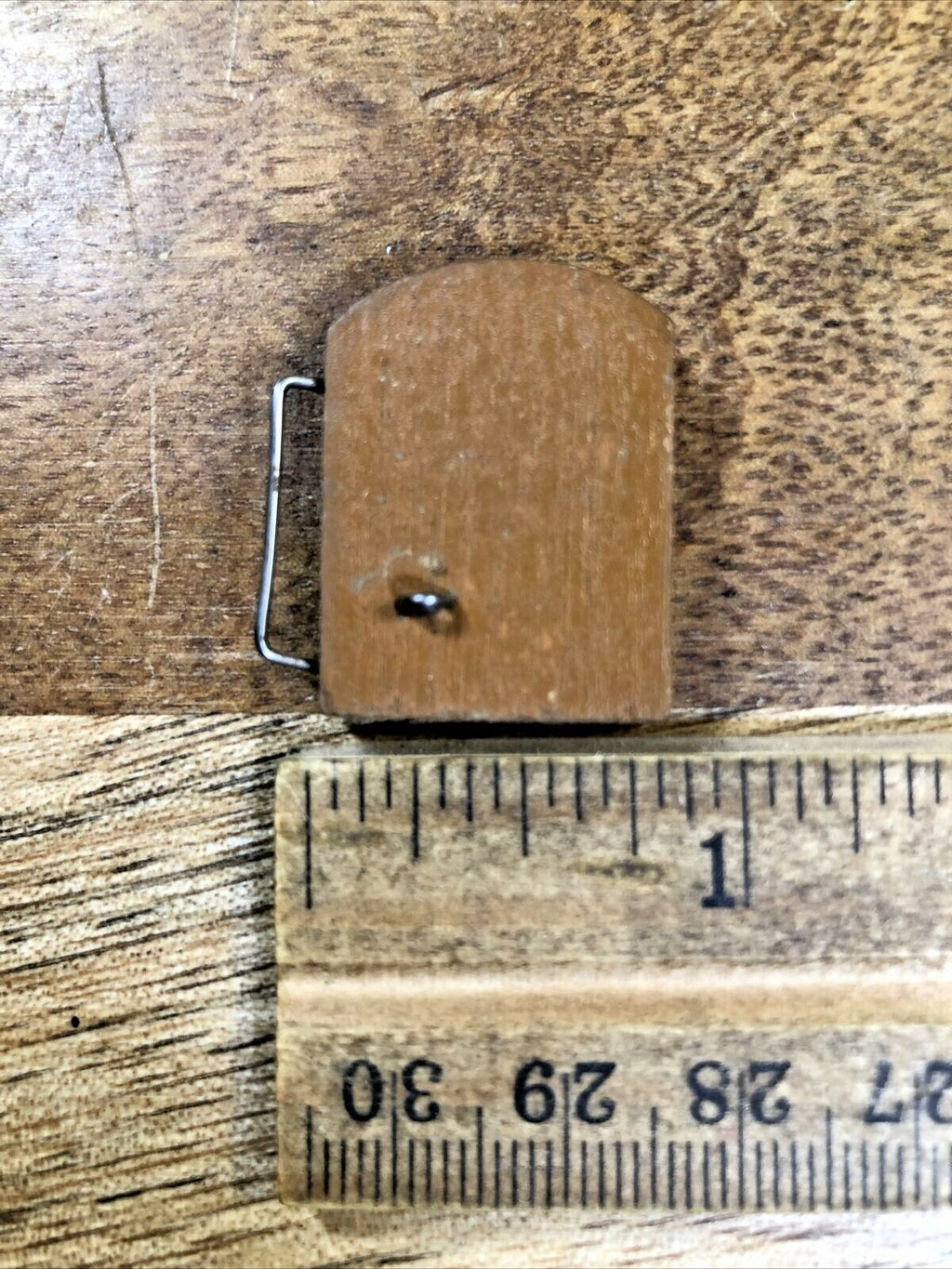 Old Wood Cuckoo Clock Door 27.01mm X 20.63mm               (K6701)