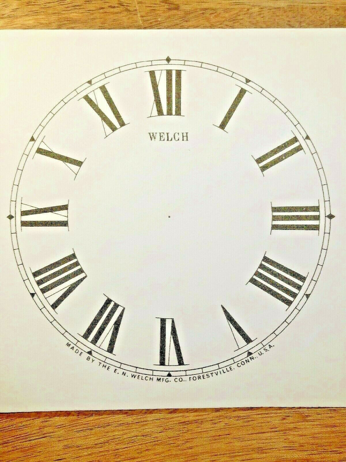 4 1/2" Welch Clock Paper Dial, Roman Numeral            (Lot 189)