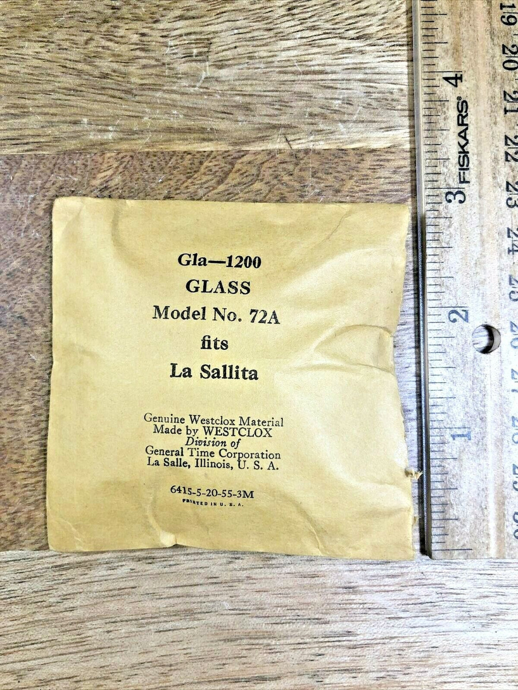 Vintage Westclox La Sallita Convex Glass Gla-1200 For Models 72A (K3040)