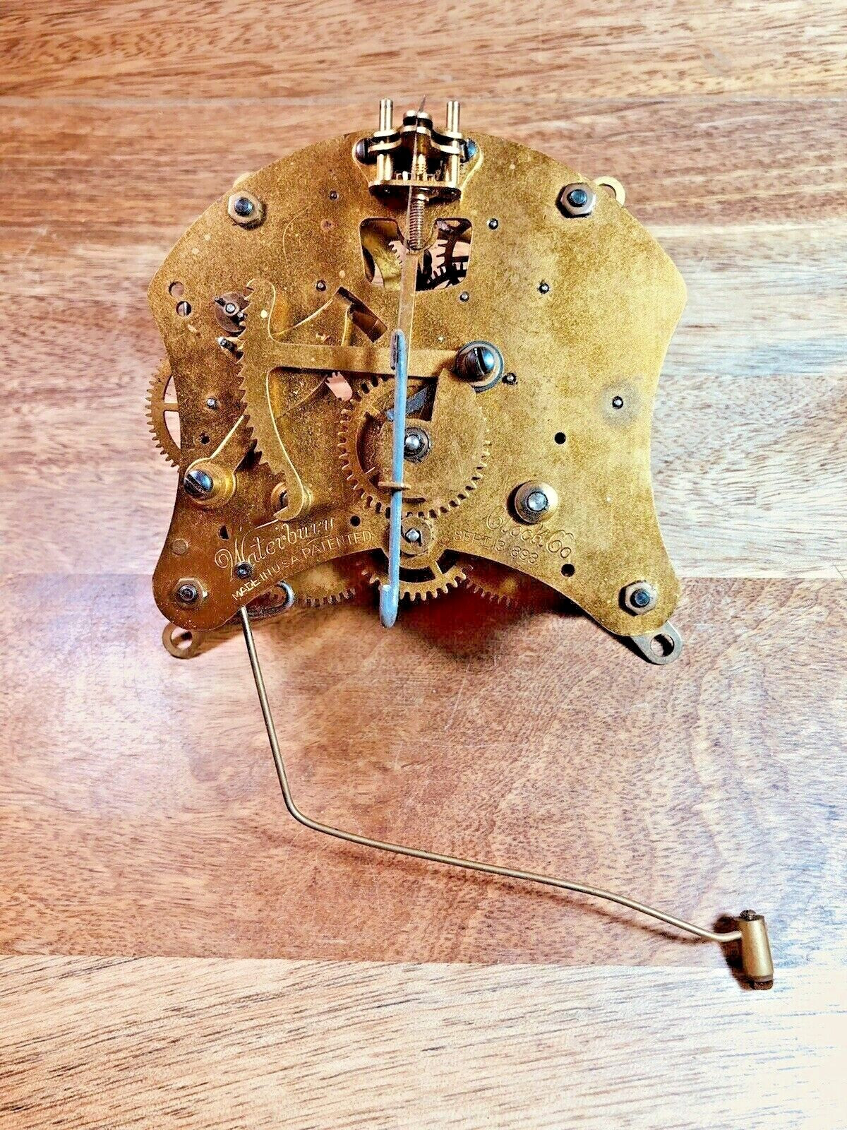 Old Waterbury "Marvel" Clock Movement Fan Assembly (See Pics To ID Mvmt) (K7656)