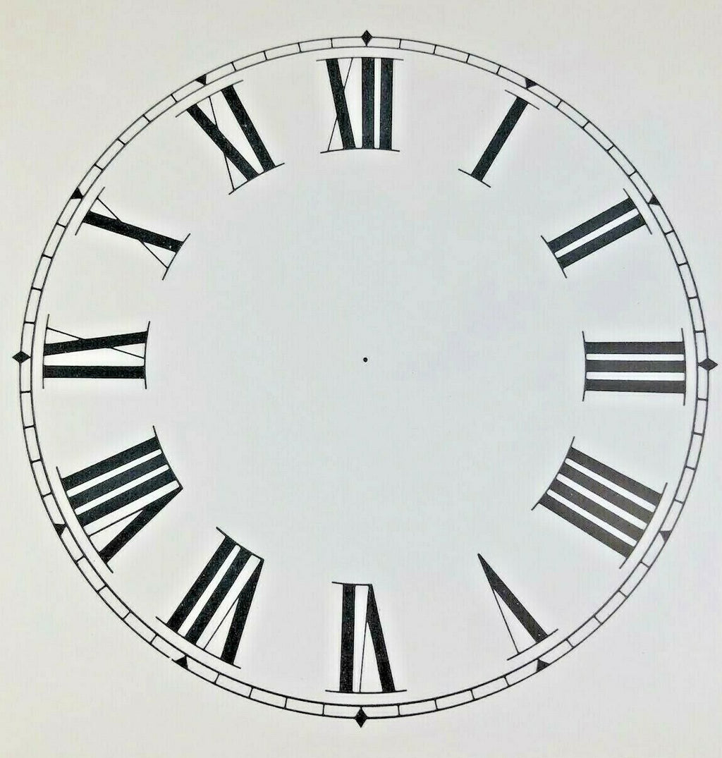 4.5 Inch Paper Clock Replacement Dial, Roman Numeral (Lot 161)