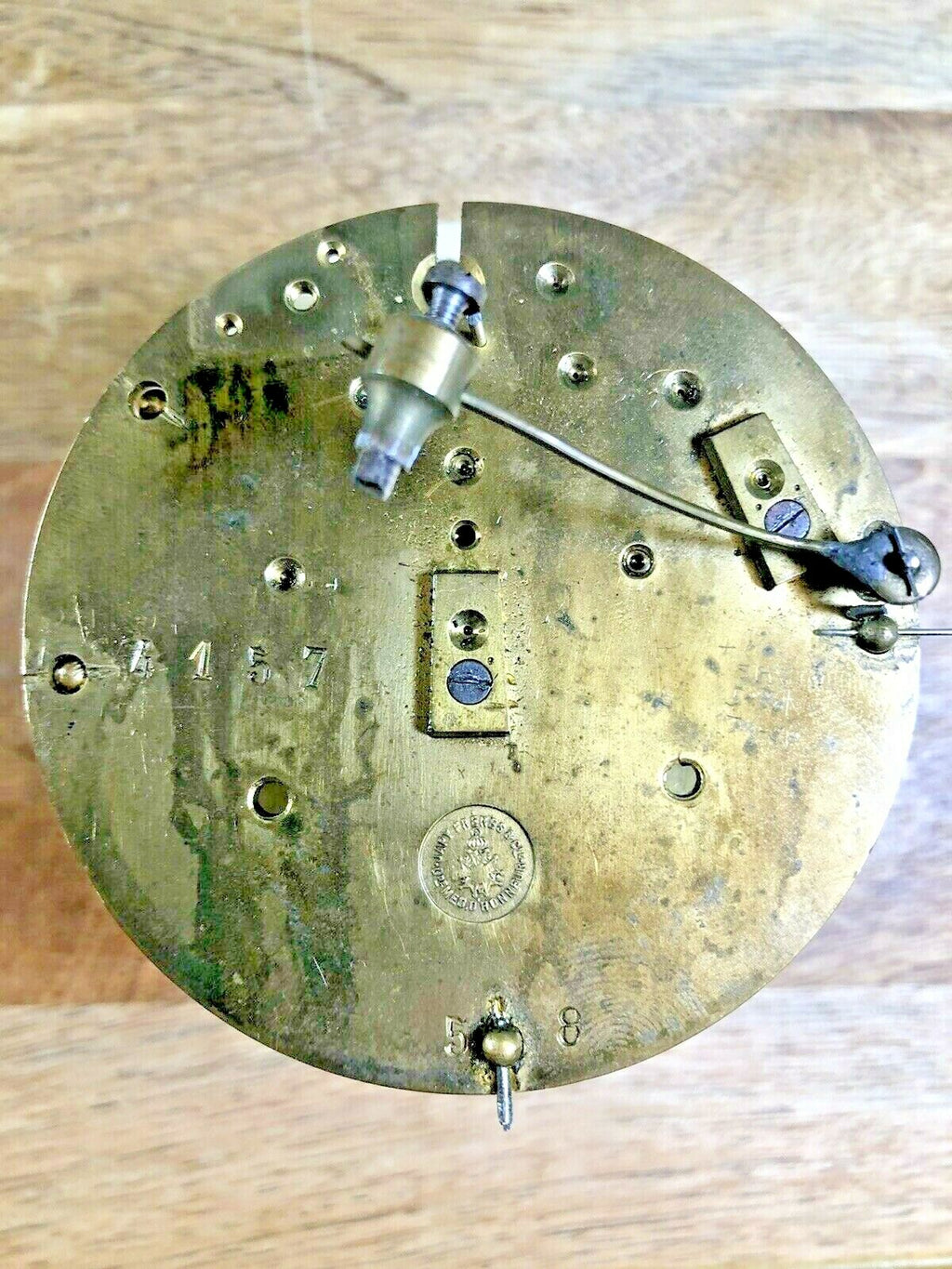 Japy Freres & Co Clock Click Wheel Cover Assembly (See Pics for Ref) (K5704)