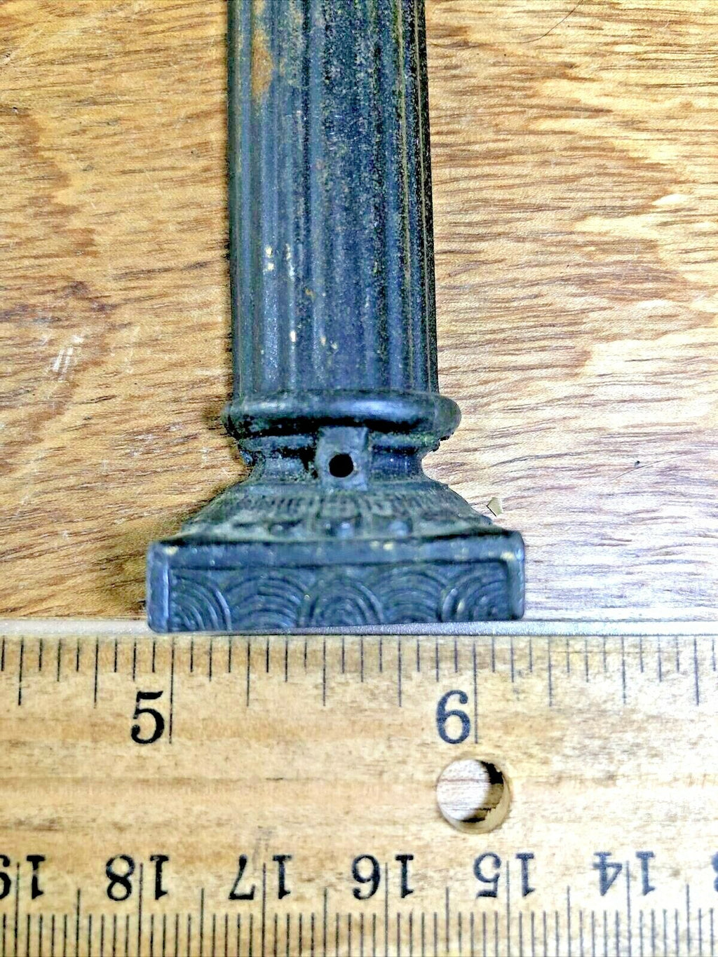Old  5 3/16 Inch Tall Mantel Clock Column (K5291)