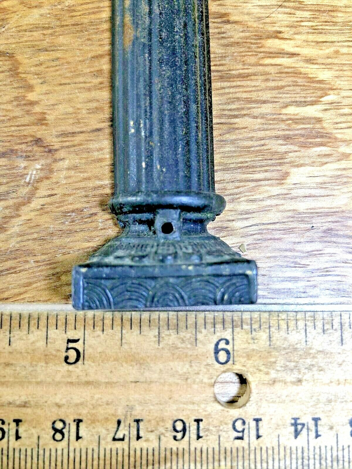 Old  5 3/16 Inch Tall Mantel Clock Column (K5291)