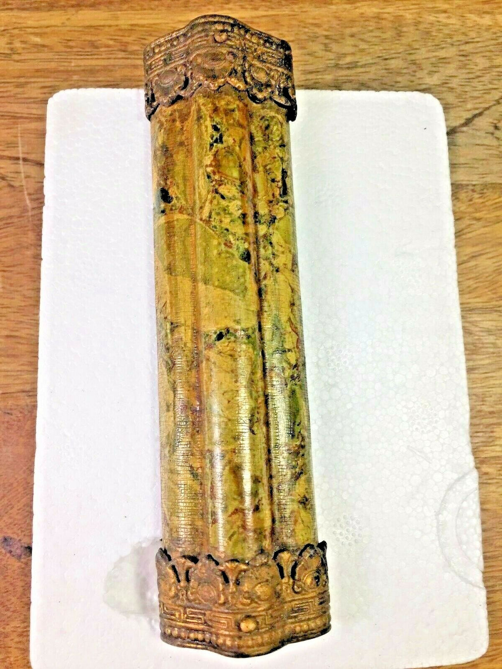 Nice Old Adamantine Mantel Clock Column      (K6967)