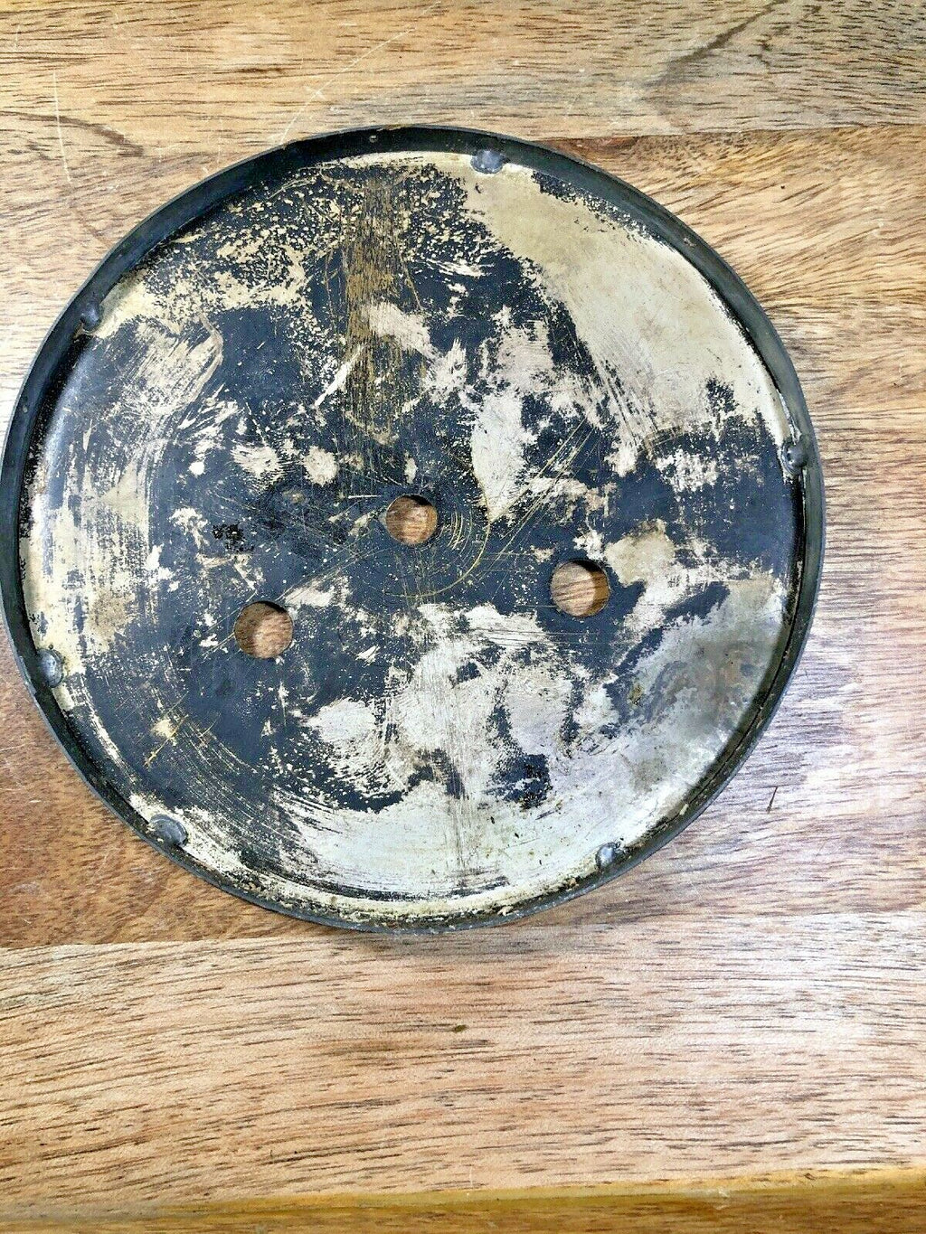 Vintage Metal Clock Dial Pan 5.65 Inches Or 143.53mm Diameter    (K9508)