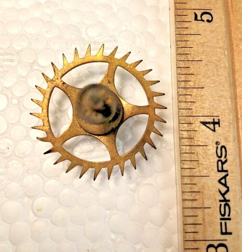 Gilbert Clock Movement (Stamped 1904)  Escape Wheel (See Pics to ID)   (K7328)