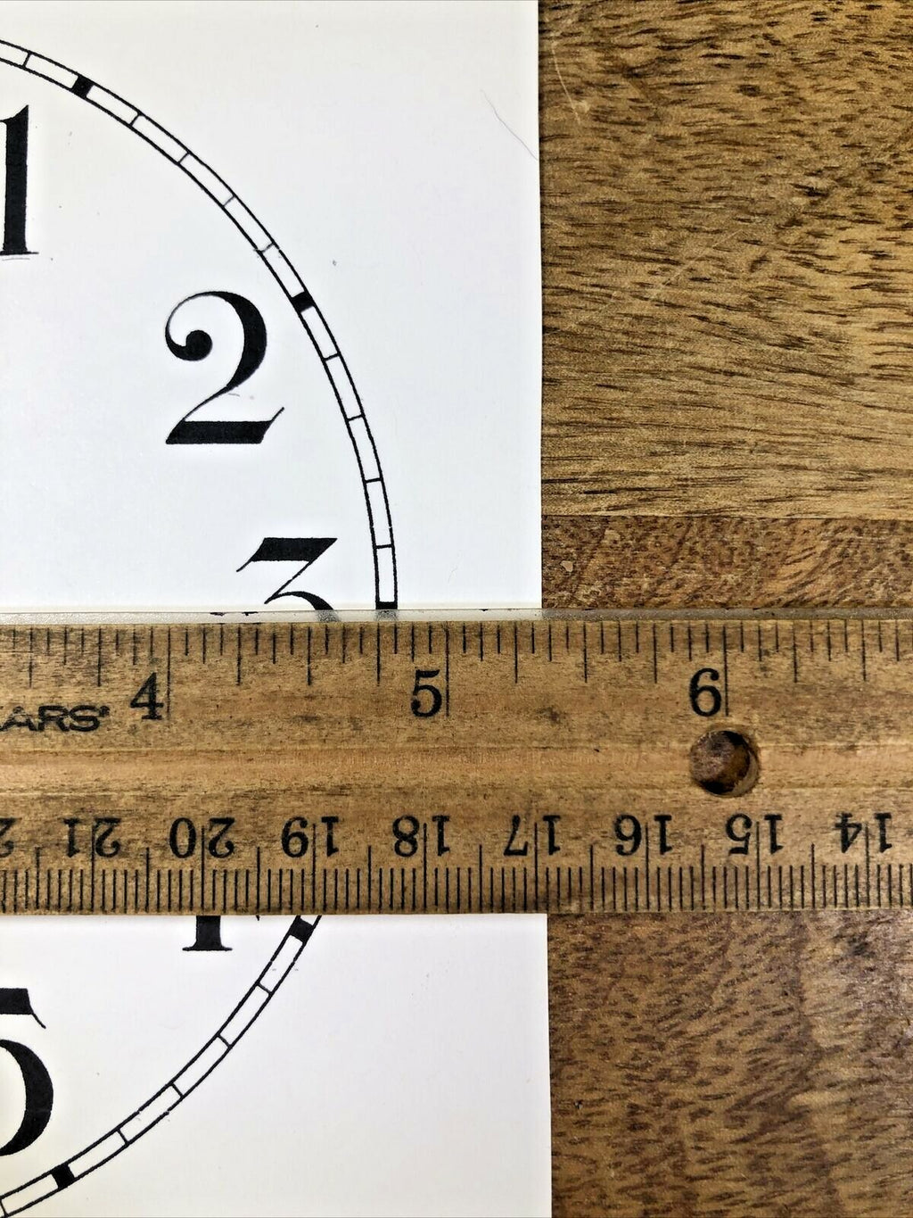 4 13/16 Inch Diameter Waterbury Clock Paper Dial, Arabic Numbers  (Lot 170)