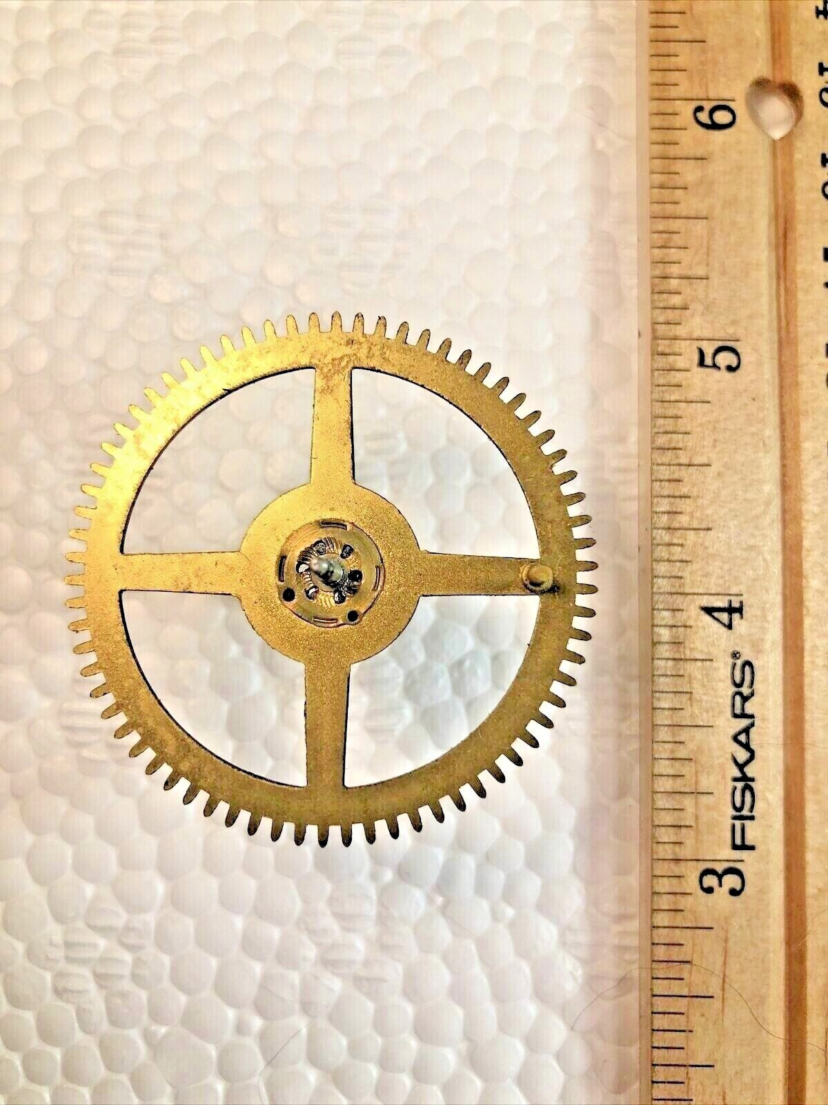 Old Ingraham (Stamped 7 01) Clock Strike Side 4th Wheel (See Pics To ID) (K7255)