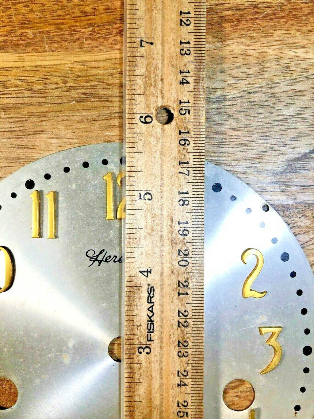 Nice Old Herschede Clock Dial Pan                (Clock Dial Lot K1512)