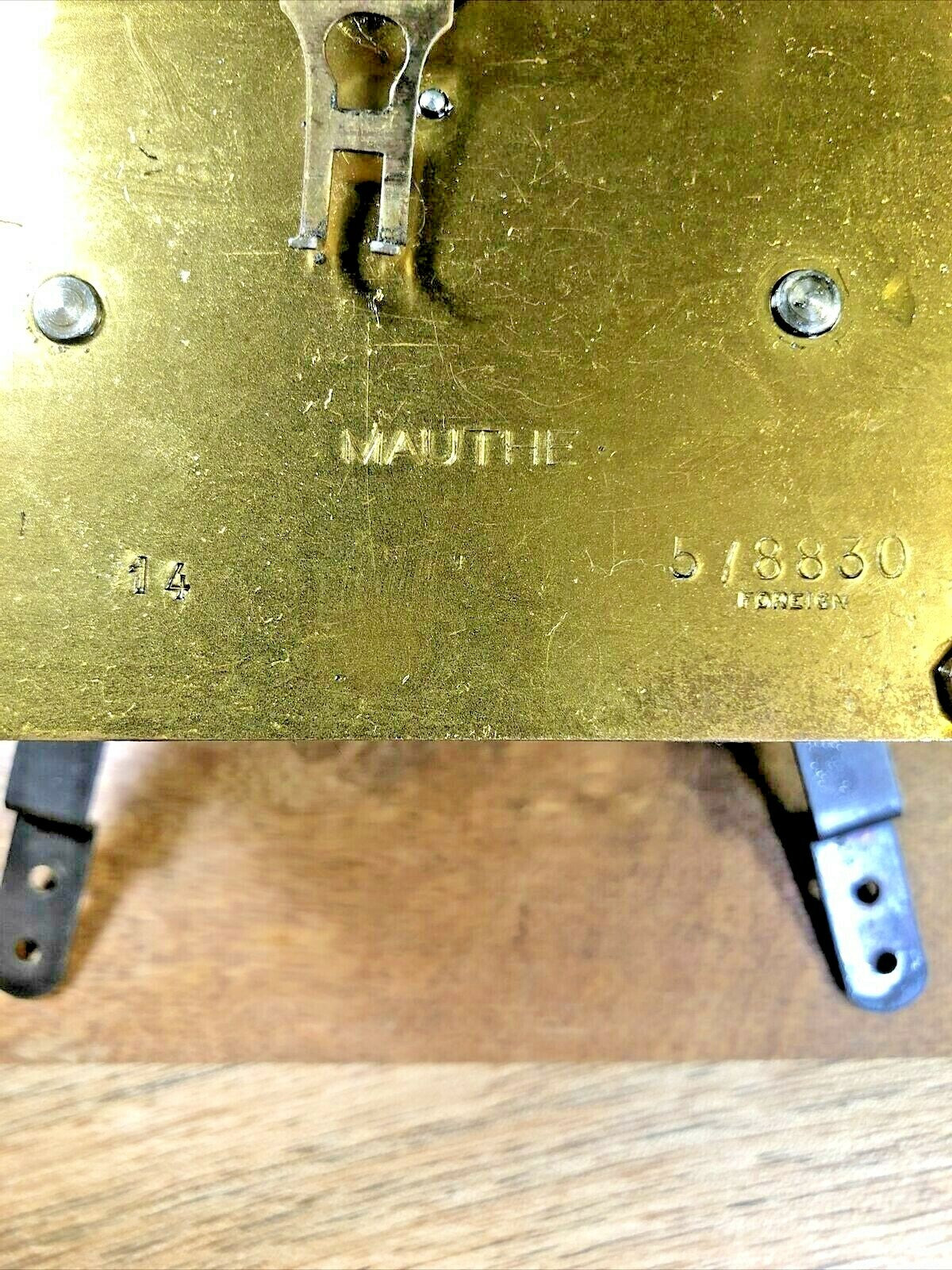 Mauthe Clock Movement (#2) Hands (See Pics to ID Movement)  (K7125)