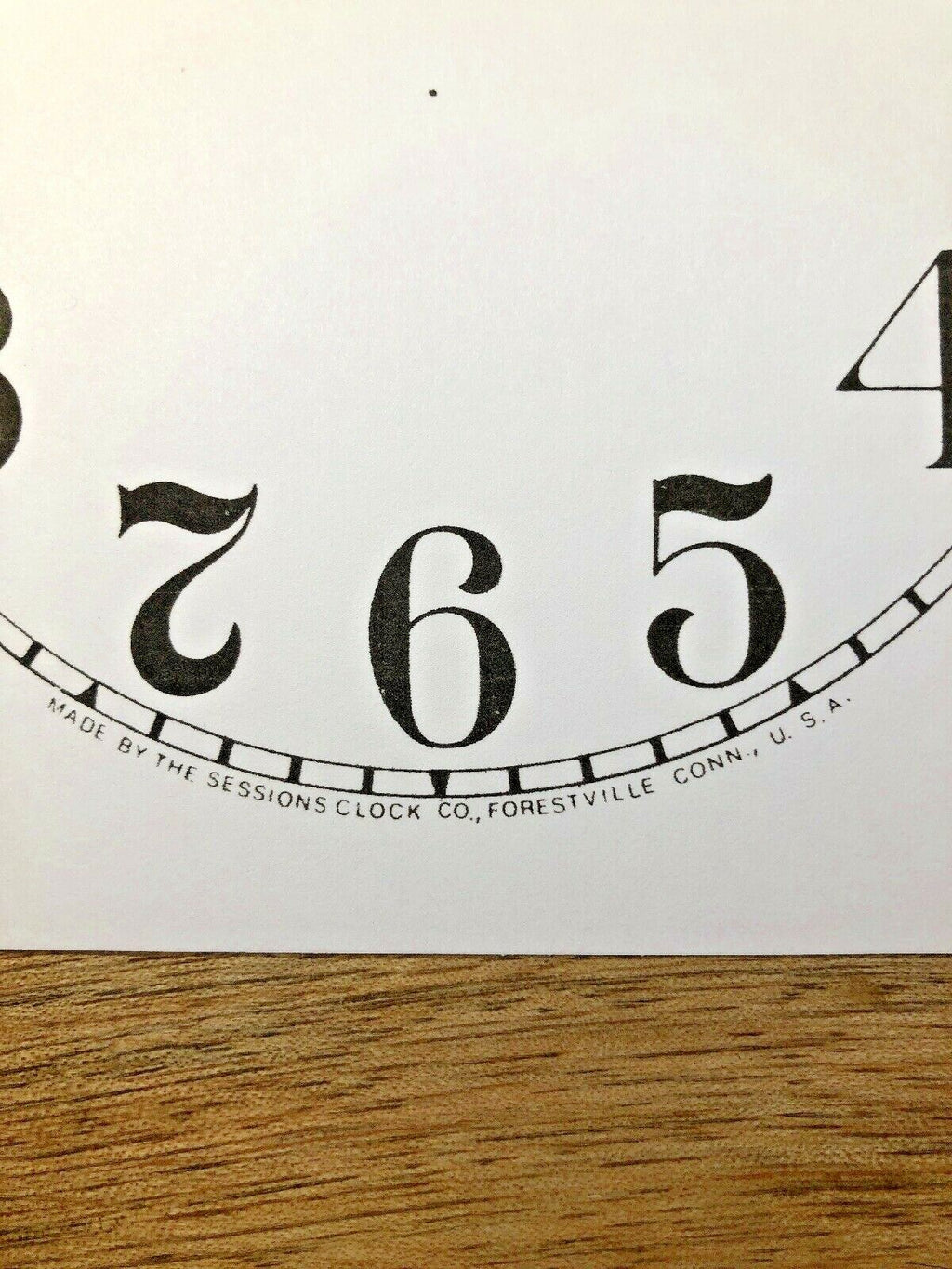 5 Inch Sessions Clock Replacement Paper Dial             (Lot 144)