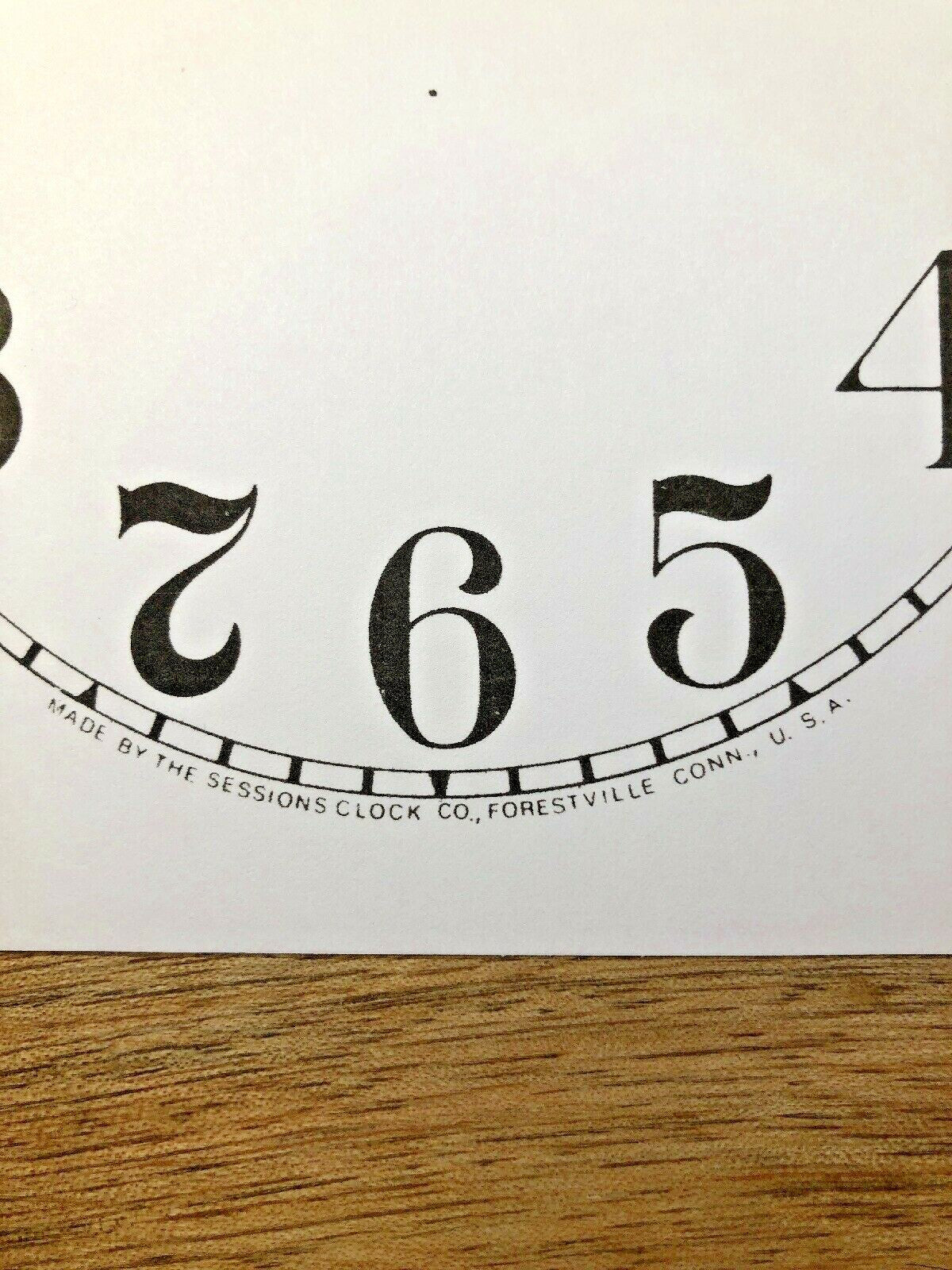 5 Inch Sessions Clock Replacement Paper Dial             (Lot 144)