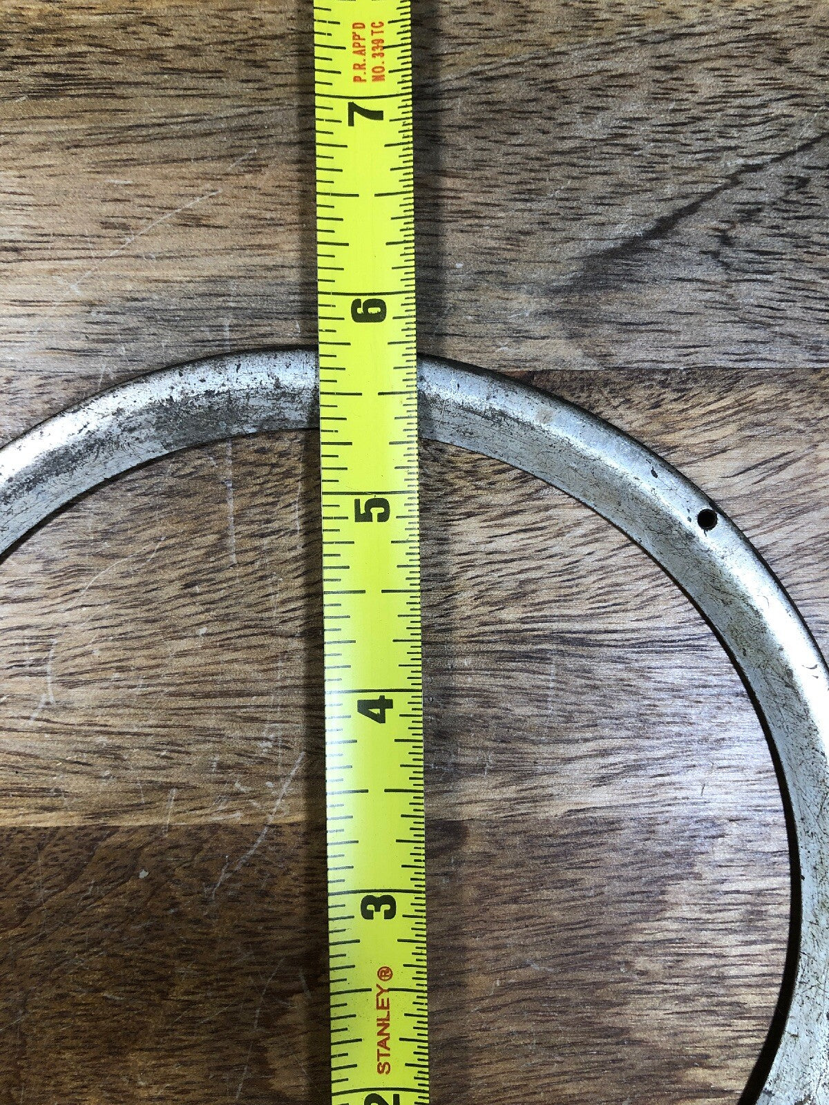 Old 5.77 Inch Or 146.6mm Diameter Clock Dial Pan Trim Ring      (K9557)