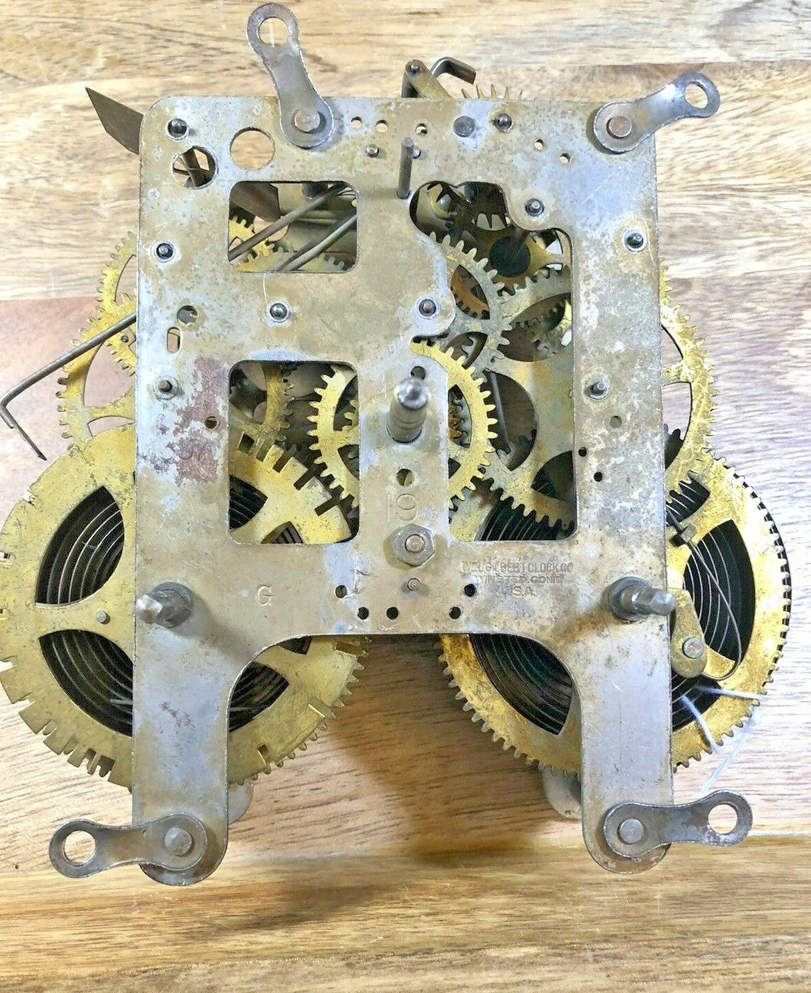 Old Gilbert 8 Day Clock Movement Hammer Assembly (Lot K3033)