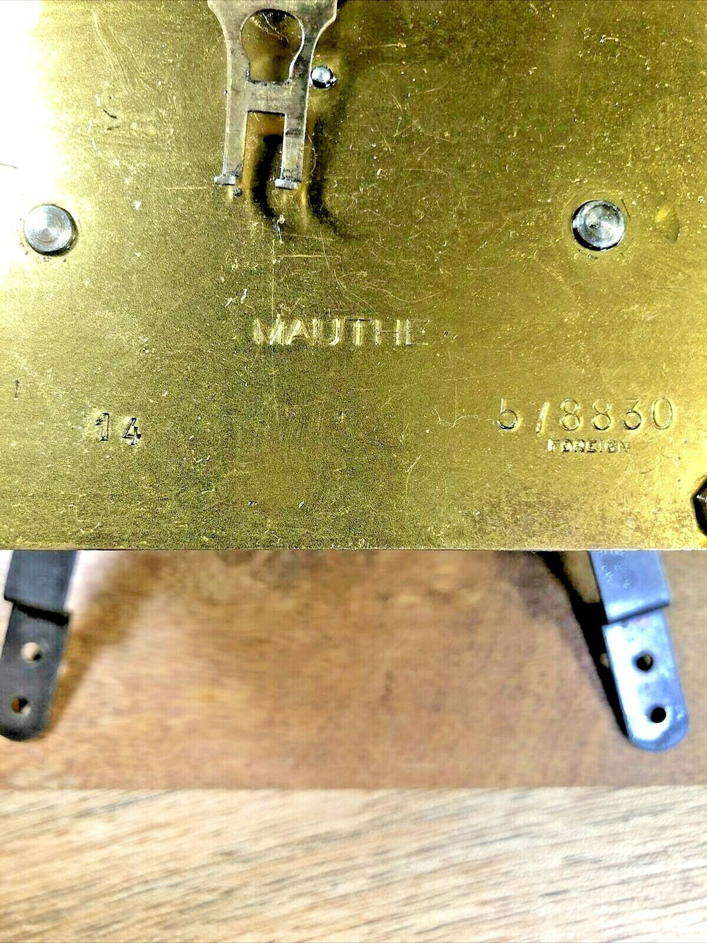Mauthe Clock Movement (#2) Rack  (See Pics to ID Movement) (K7138)
