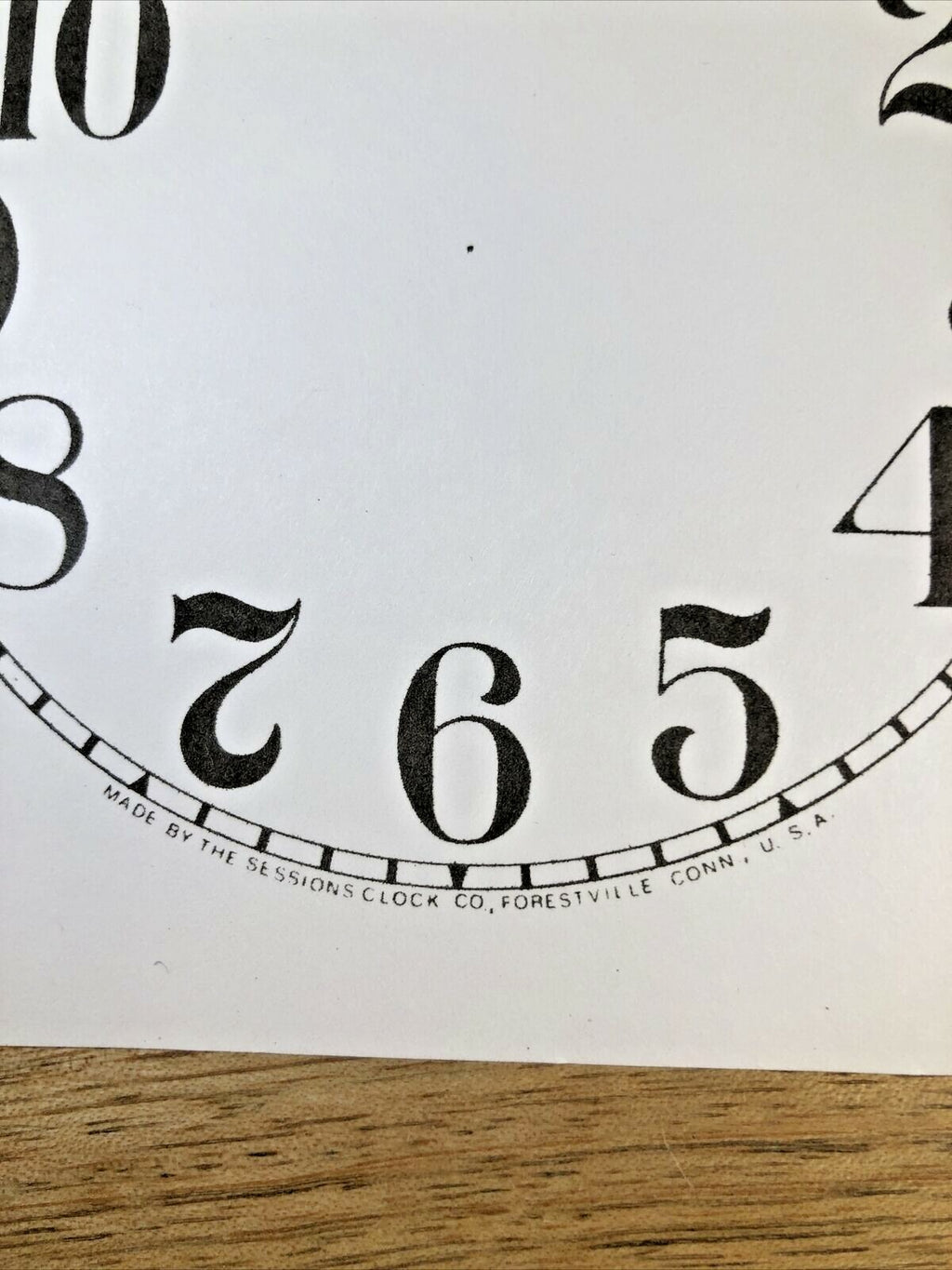 4 1/2" Sessions Clock Paper Dial, Arabic Numeral             (Lot 184)