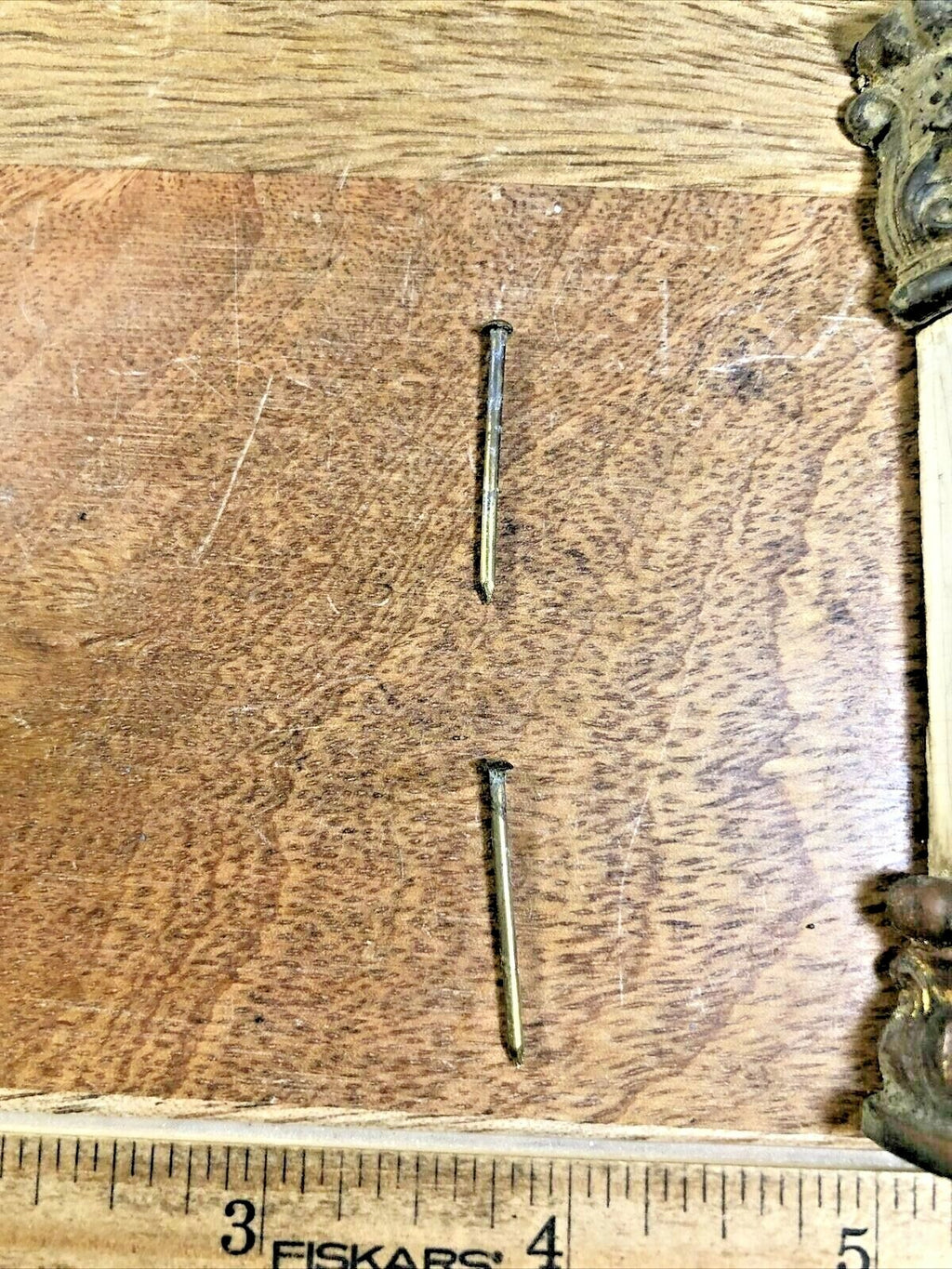 Old Thick 4 inch Tall Mantel Clock Column              (K5712)