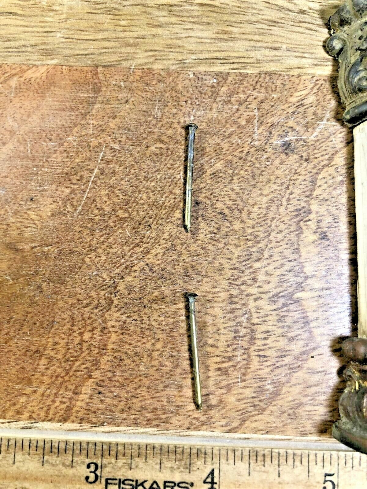 Old Thick 4 inch Tall Mantel Clock Column              (K5712)