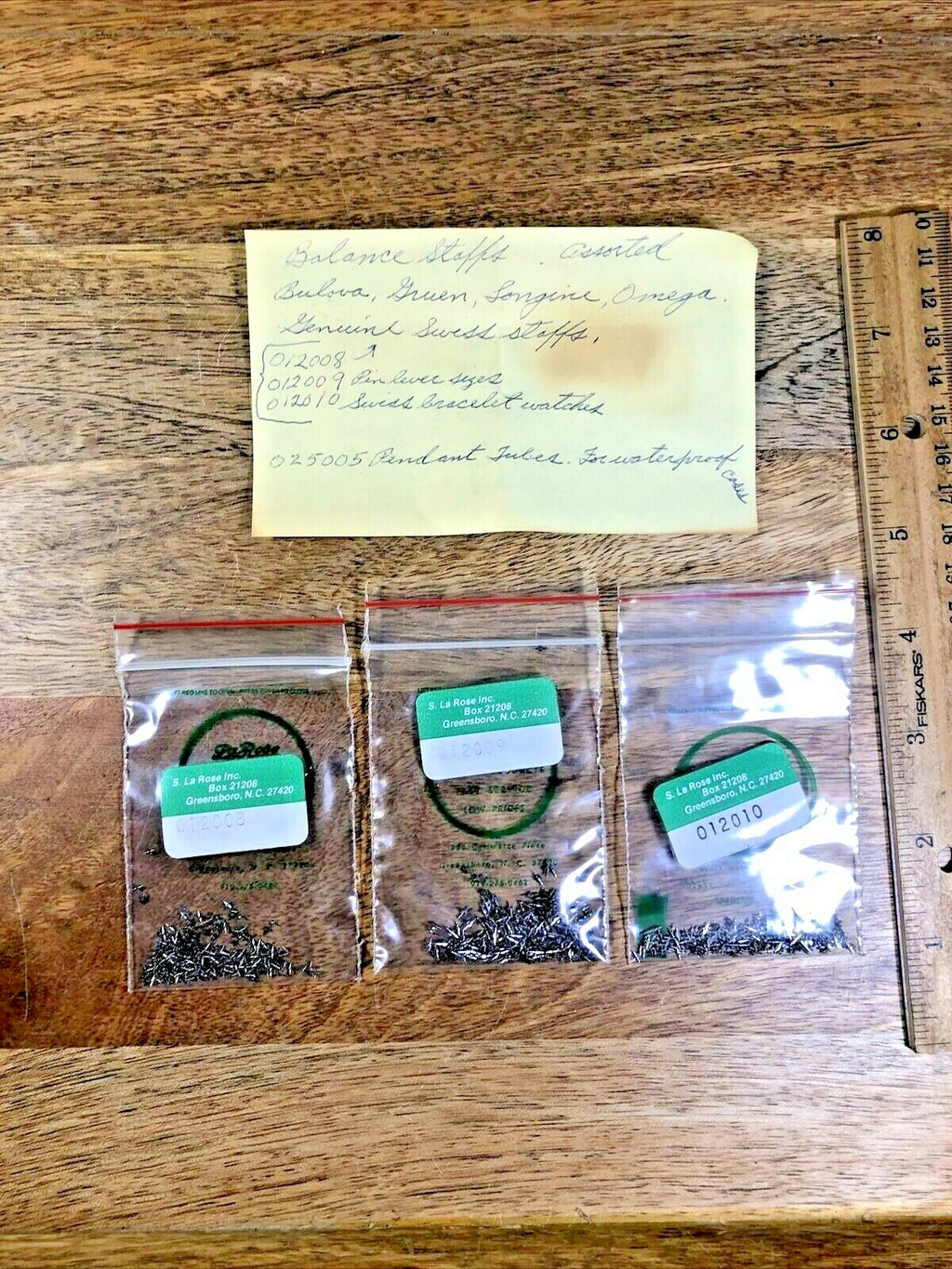 Assorted Watch Balance Staffs Bulova, Gruen, Longine, Omega (K5244)