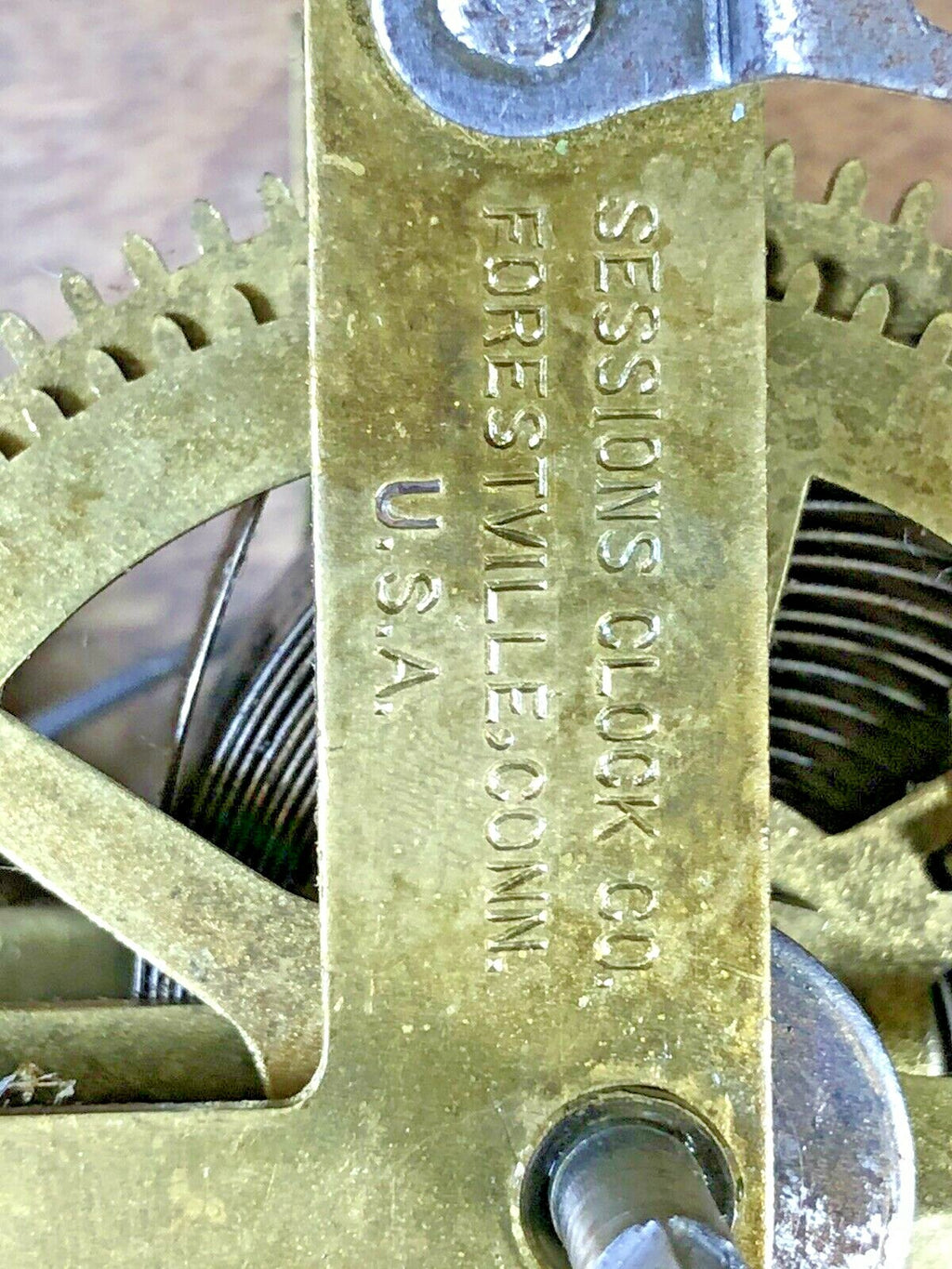 Old Sessions 8 Day Clock Movement Strike Count Wheel  (K2018)