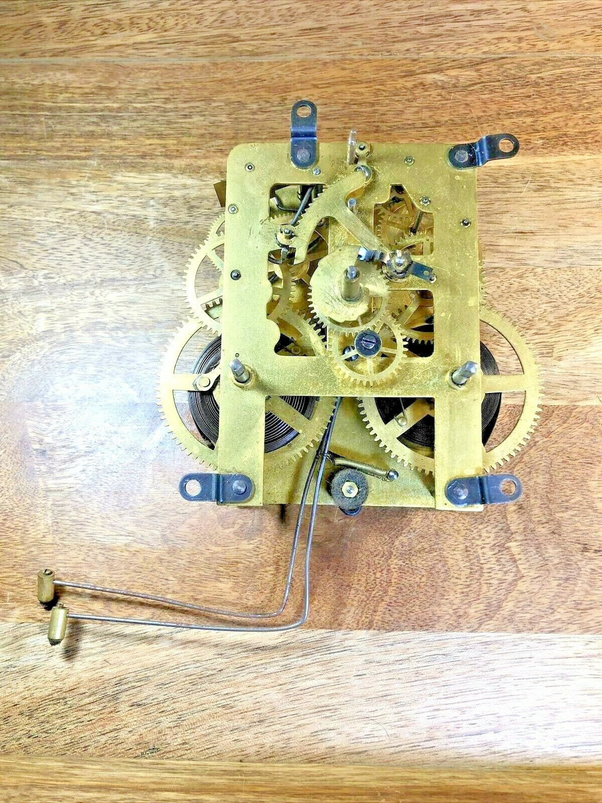 Solid Back Waterbury Clock Movement Pendulum Rod and Spring (See Pics) (K7069)