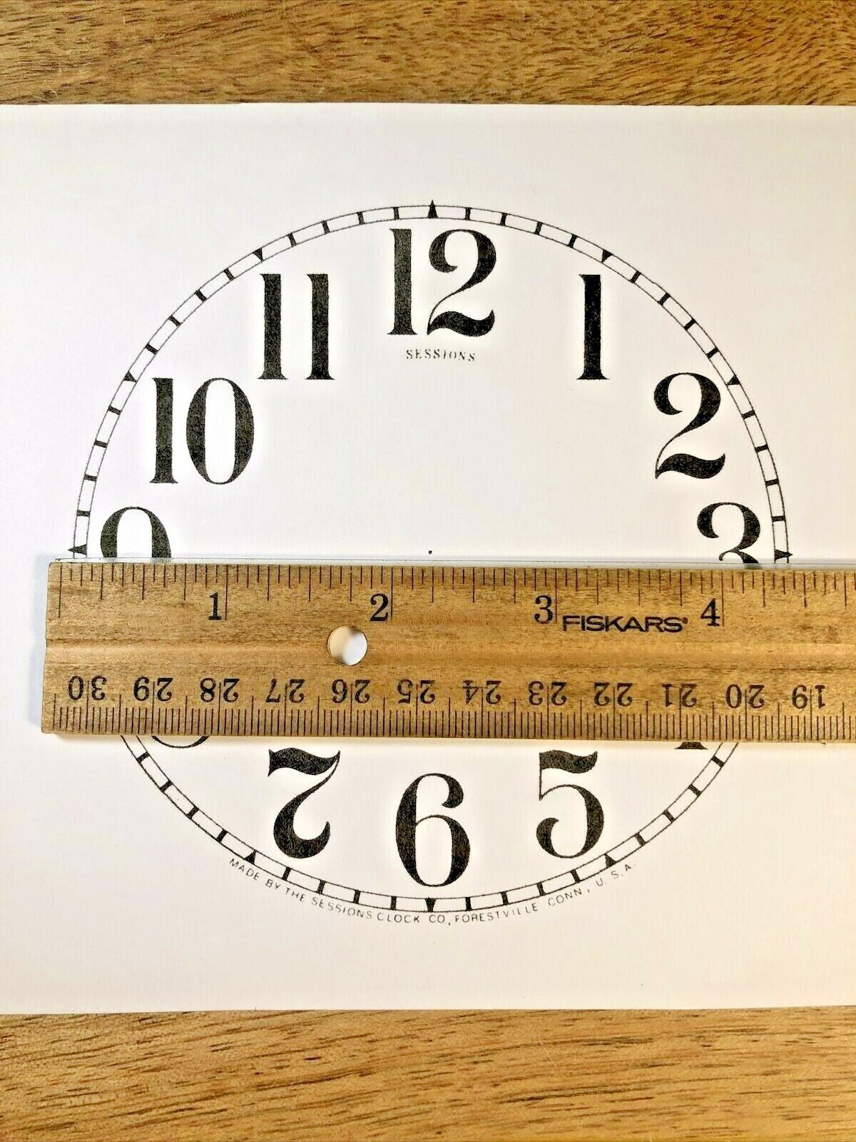 4 1/2" Sessions Clock Paper Dial, Arabic Numeral             (Lot 184)