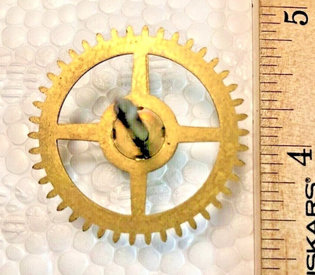 Old Ingraham (Stamped 7 01) Clock Time Side 3rd Wheel (See Pics To ID) (K7261)