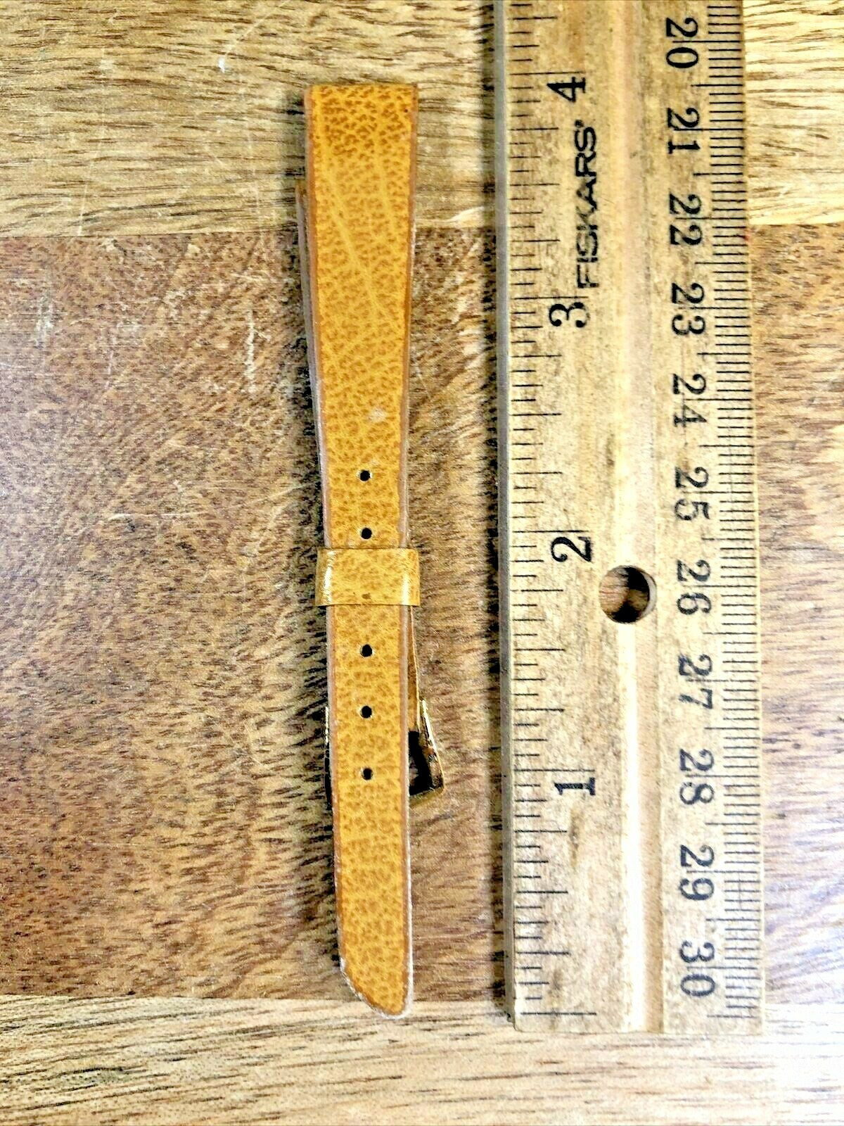 Vintage Speidel Leather (NIB) Tan & Gold Watch Band (13mm or 1/2") (K6255)