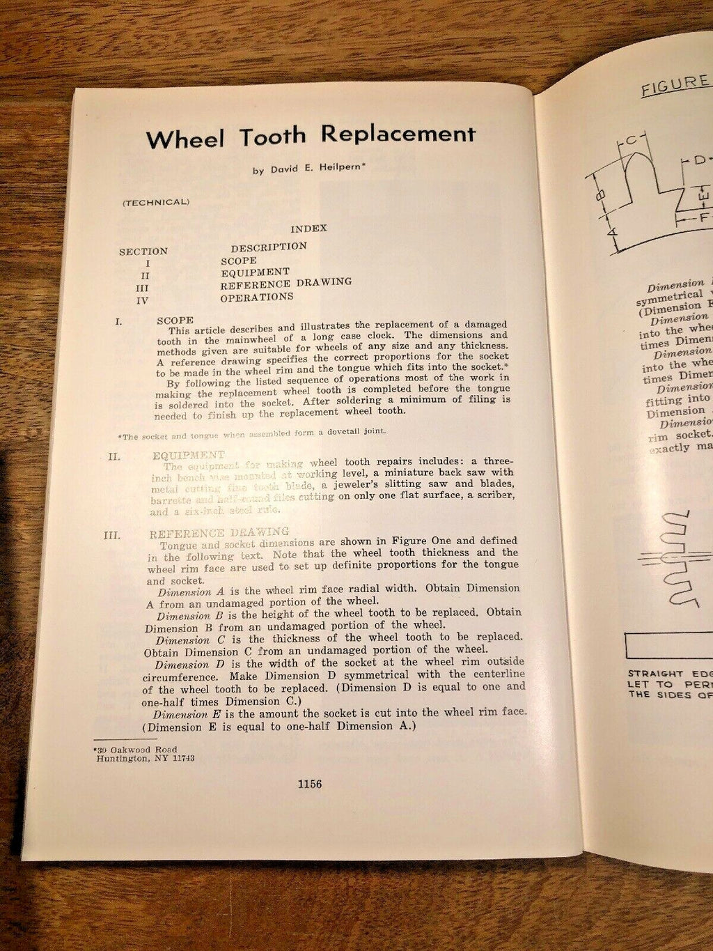 NAWCC Bulletin Apr 73, Maine Clocks, How to Replace Tooth On Gear....(K9612)