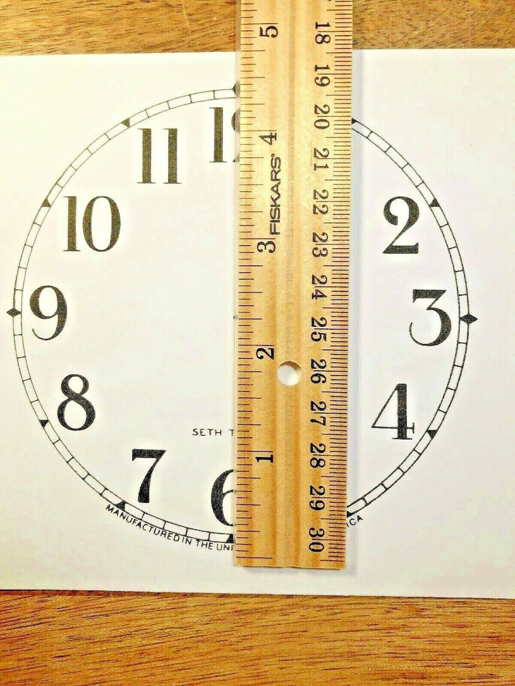 4 1/2" Seth Thomas Clock Paper Dial, Arabic Numeral                (Lot 187)