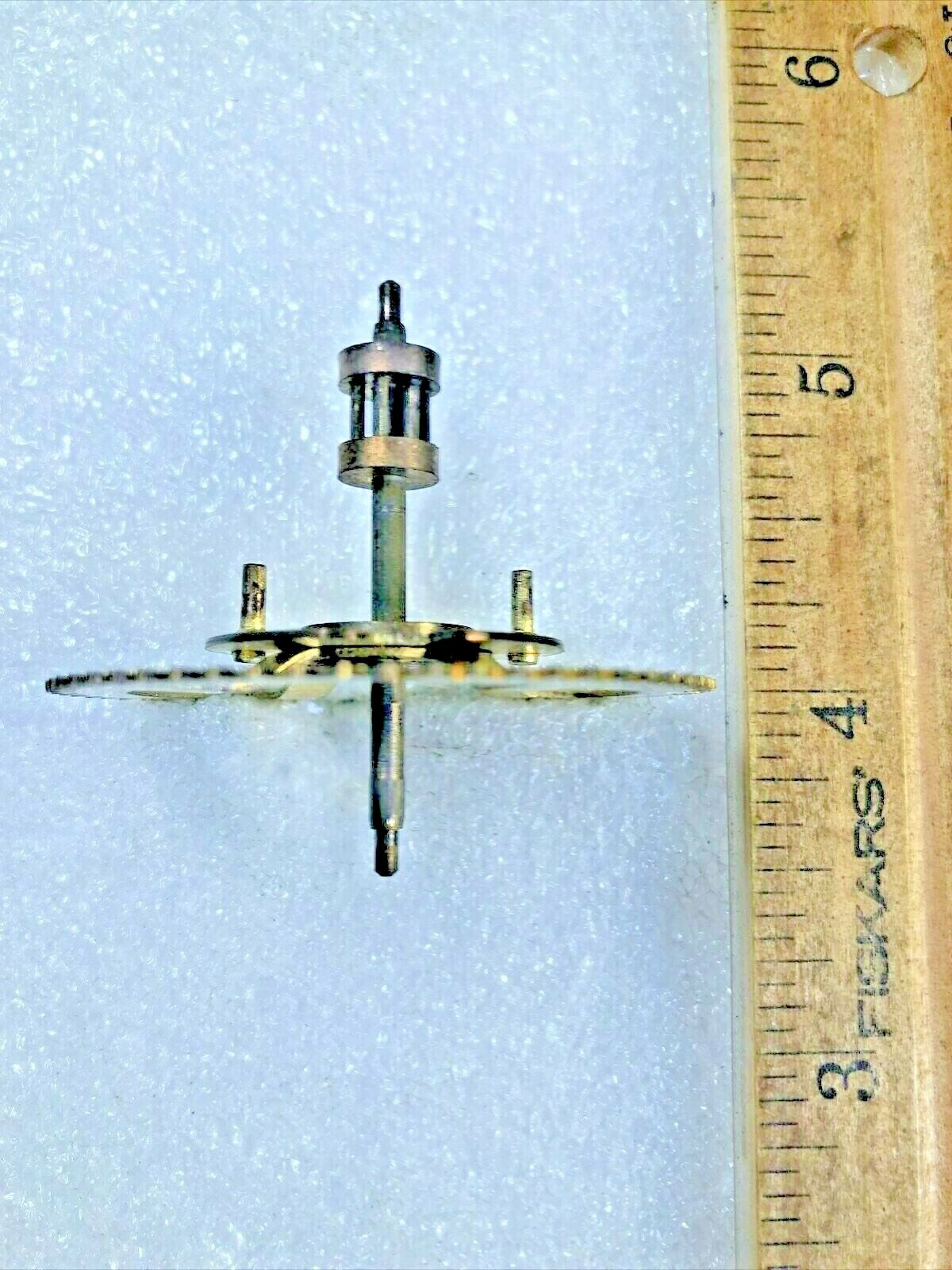 Unmarked Clock Movement (Ingraham?) Strike Side 3rd Wheel   (K6547)