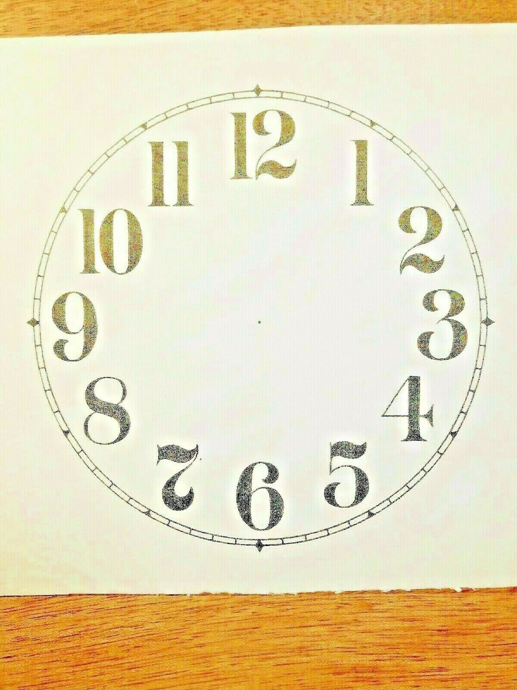 4 1/4" Paper Clock Dial, Arabic            (Lot 201)
