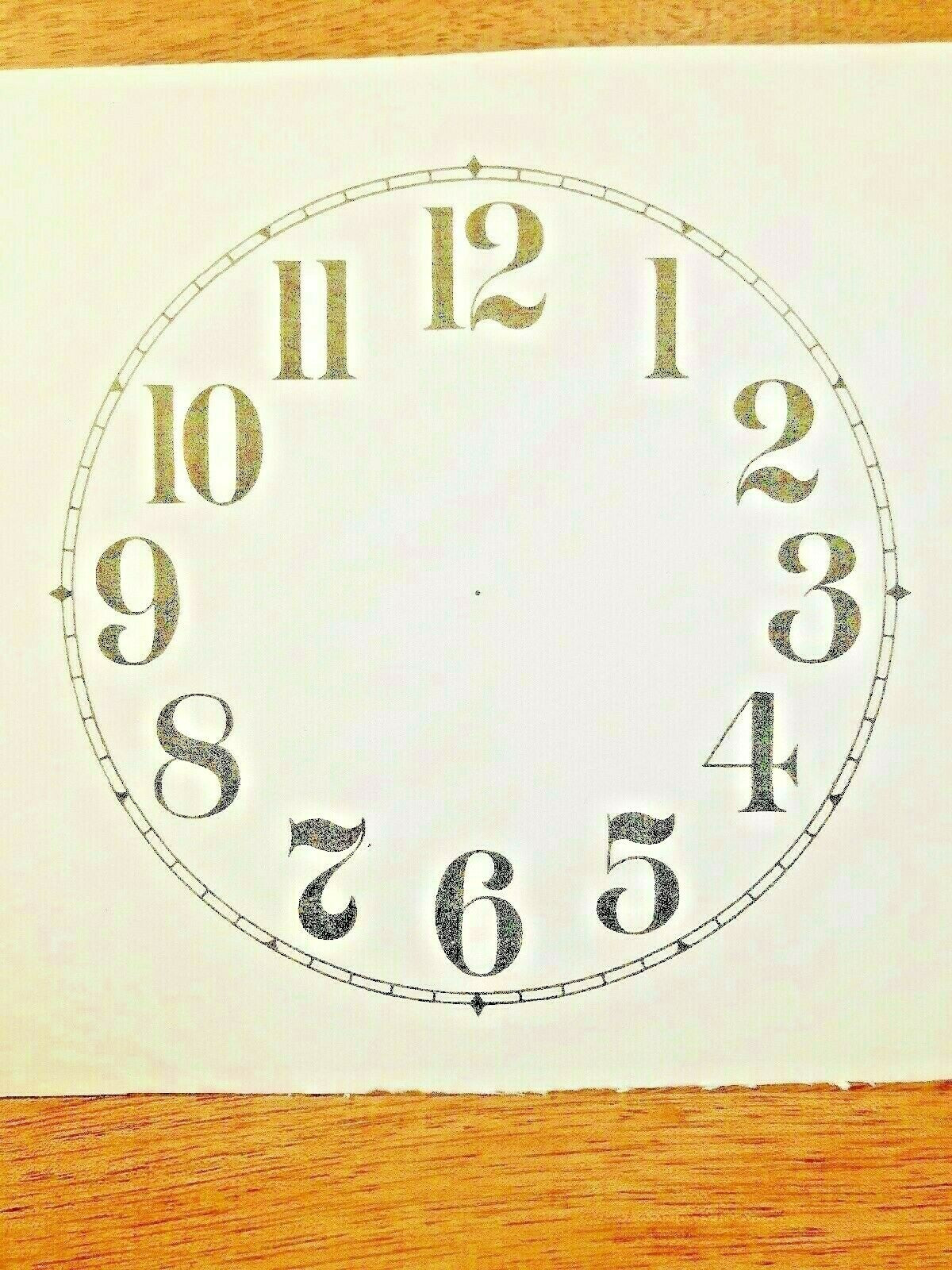 4 1/4" Paper Clock Dial, Arabic            (Lot 201)
