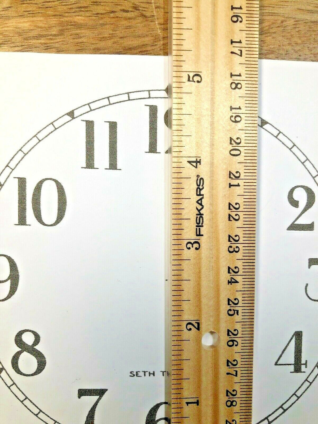 4 7/8" Seth Thomas Clock Replacement Paper Dial             (Lot 151)