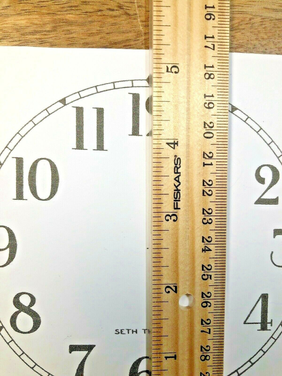 4 7/8" Seth Thomas Clock Replacement Paper Dial             (Lot 151)