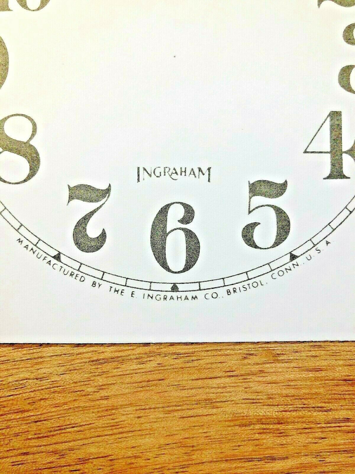 4 1/2" Ingraham Clock Paper Dial, Arabic Numeral            (Lot 192)
