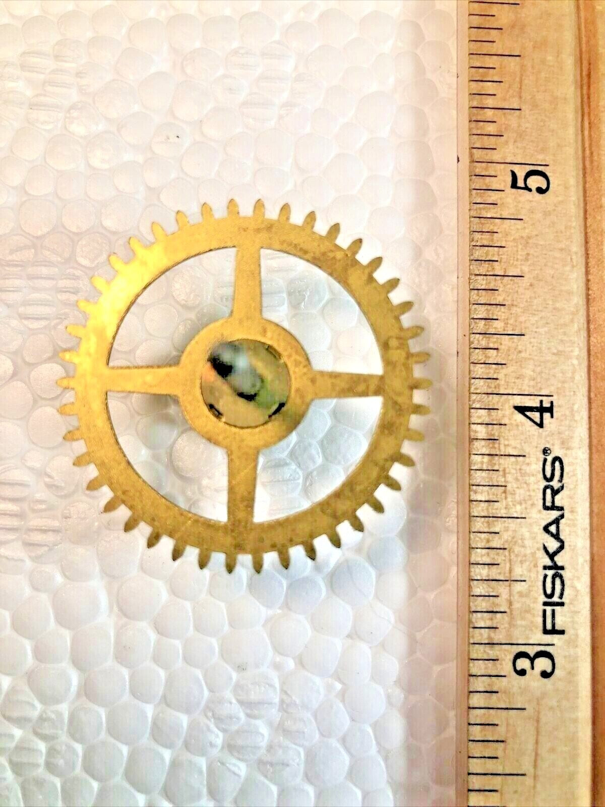 Old Ingraham (Stamped 7 01) Clock Time Side 4th Wheel (See Pics To ID) (K7260)