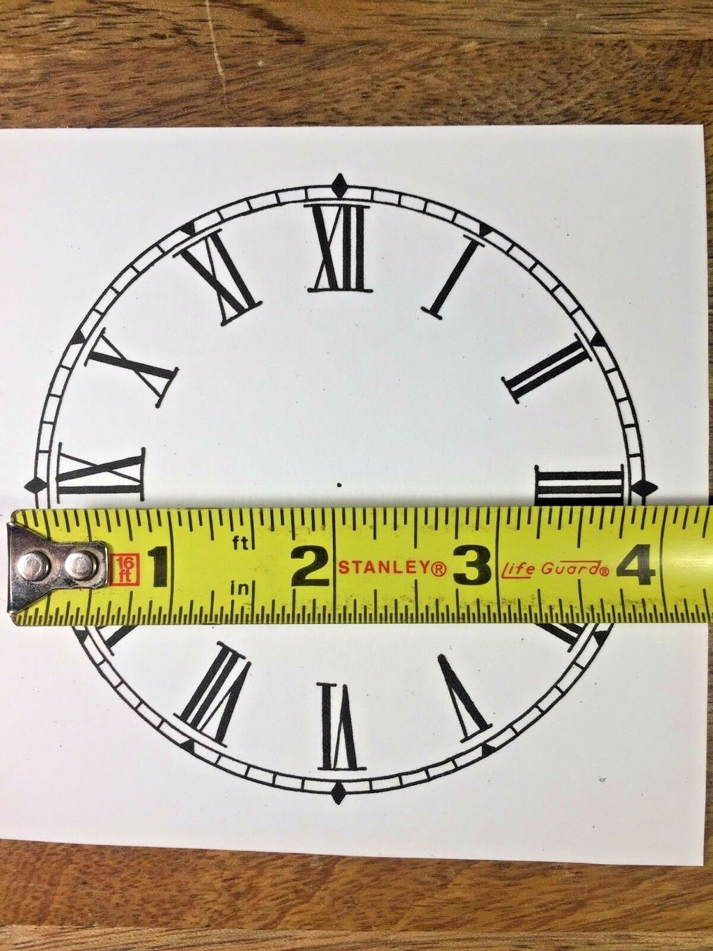 4 INCH PAPER CLOCK DIAL ROMAN NUMERAL (PAPER DIAL LOT 160)