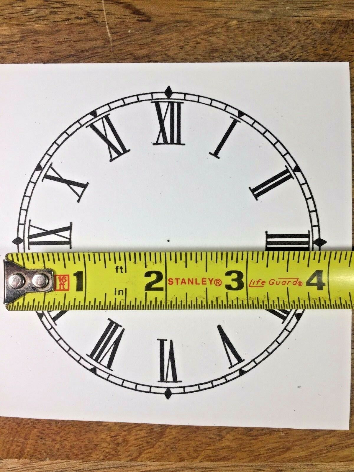 4 INCH PAPER CLOCK DIAL ROMAN NUMERAL (PAPER DIAL LOT 160)