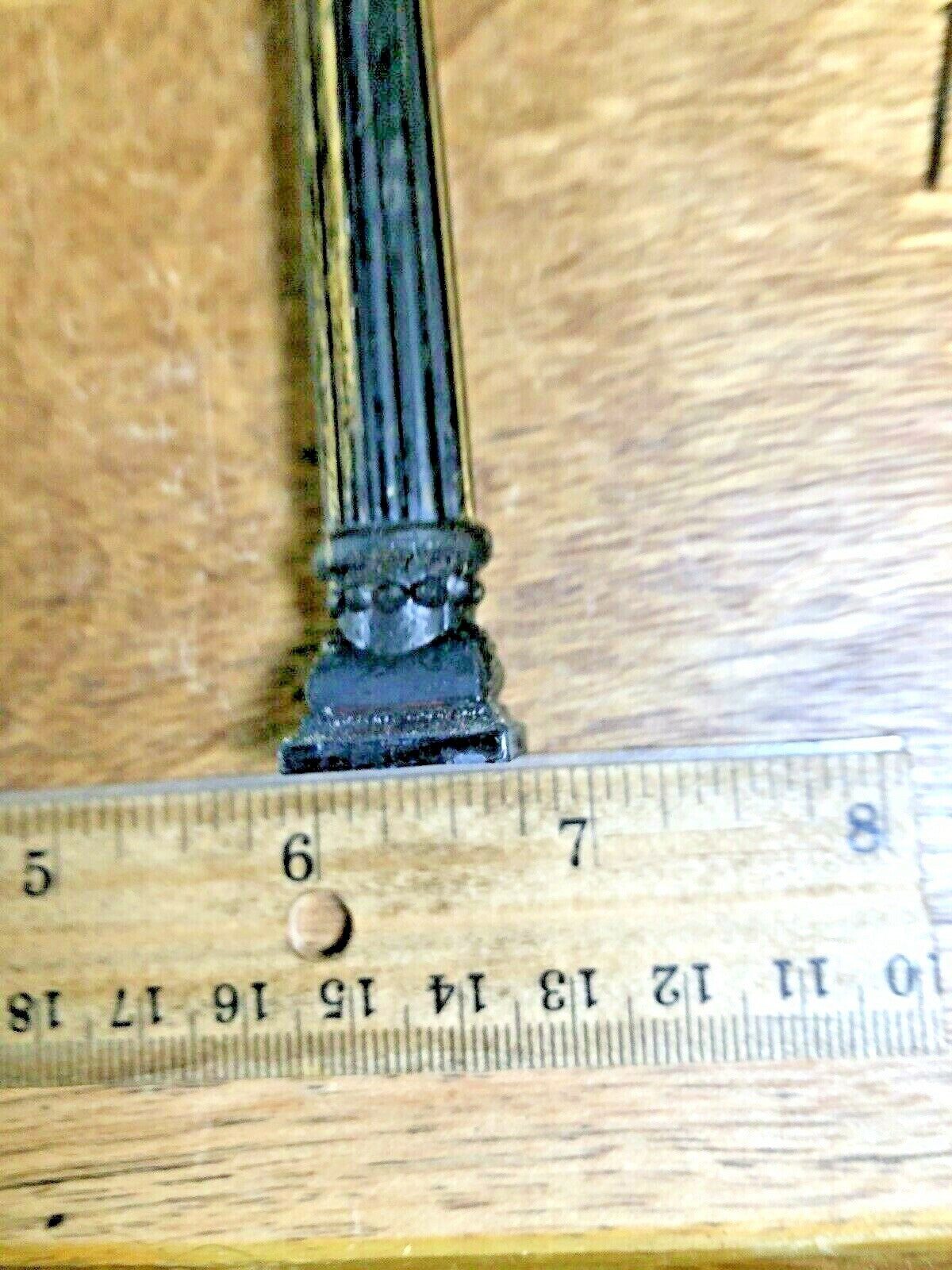 Antique Mantel Clock Column 4 1/4 Inches Tall (Full Round)   (K1609)