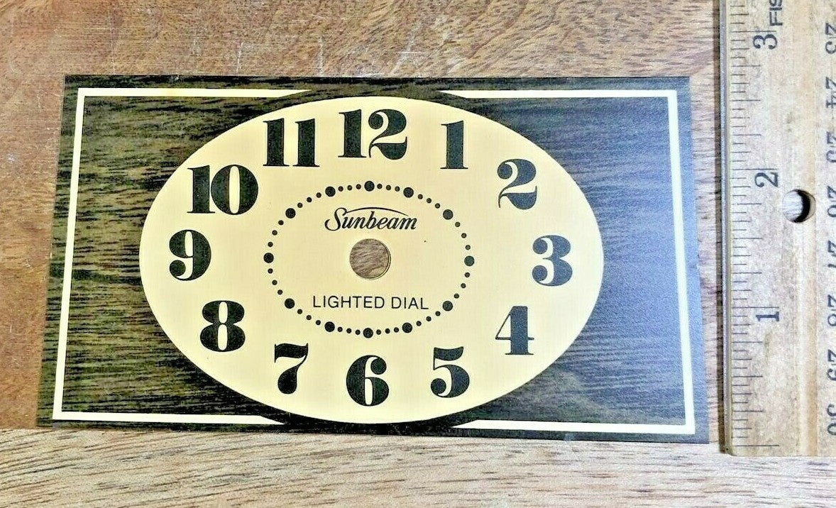 Vintage Sunbeam Electric Clock Dial Pan, Made of Paper Cardstock (K5689)