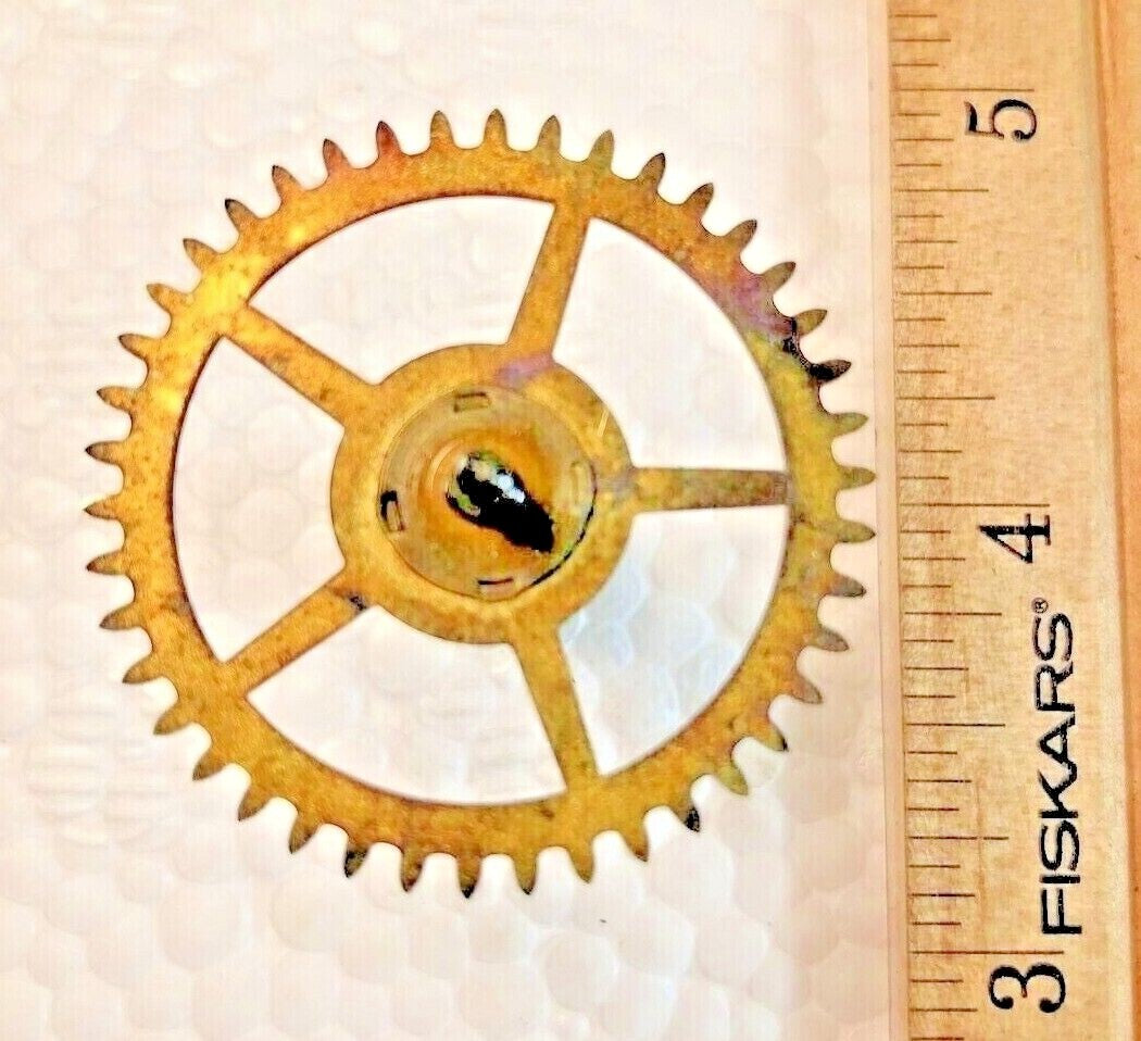 Sessions Clock Movement Time Side 3rd Wheel (See Pics To ID Mvmt)       (K7415)