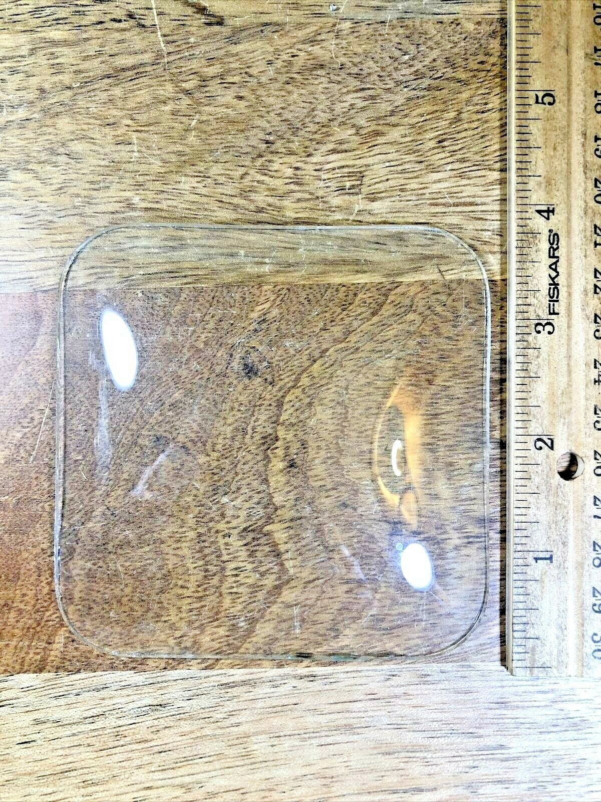 NOS Square Convex Clock Glass (3.75" / 95.70mm X 3.75" /95.70mm)(Lot K3043)