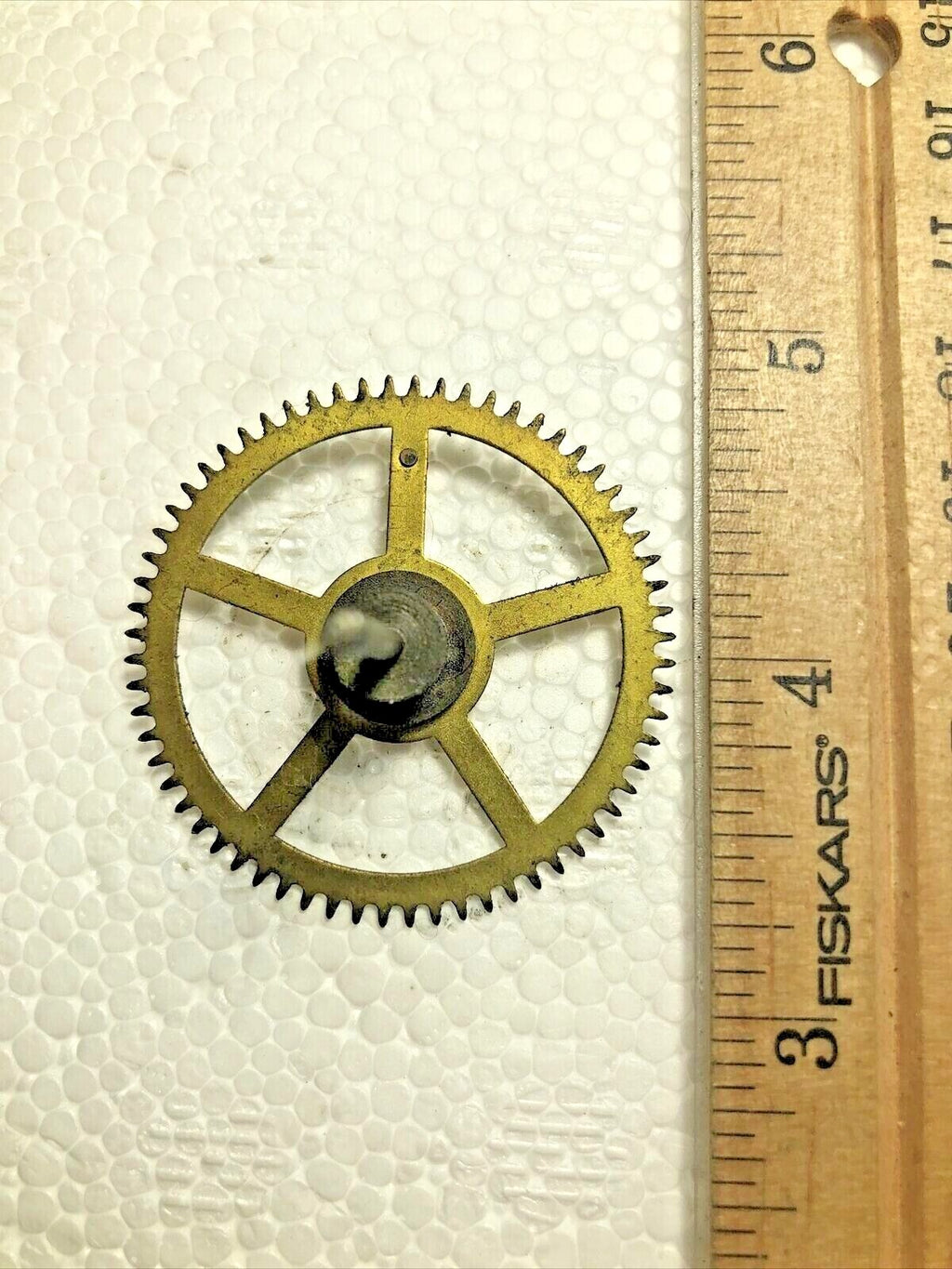 Old Sessions Clock Movement Strike Side 4th Wheel (See Pics To ID) (K7764)