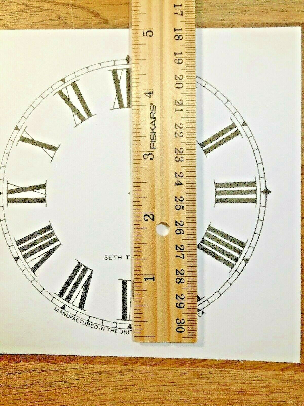 4 1/2" Seth Thomas Clock Paper Dial, Roman Numeral                (Lot 186)