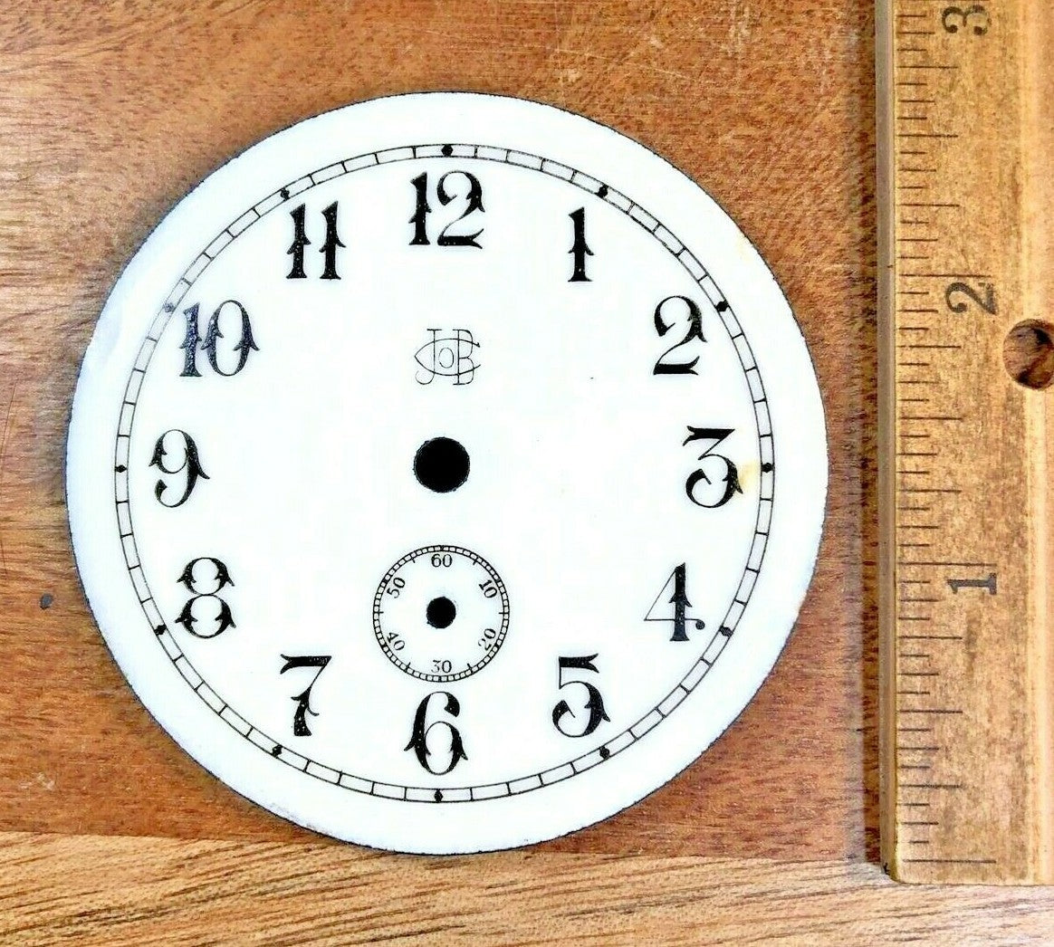 Porcelain Clock Dial Pan  (2.60 Inch Or 66.18mm Dia) - Vintage Clock Part KD3404